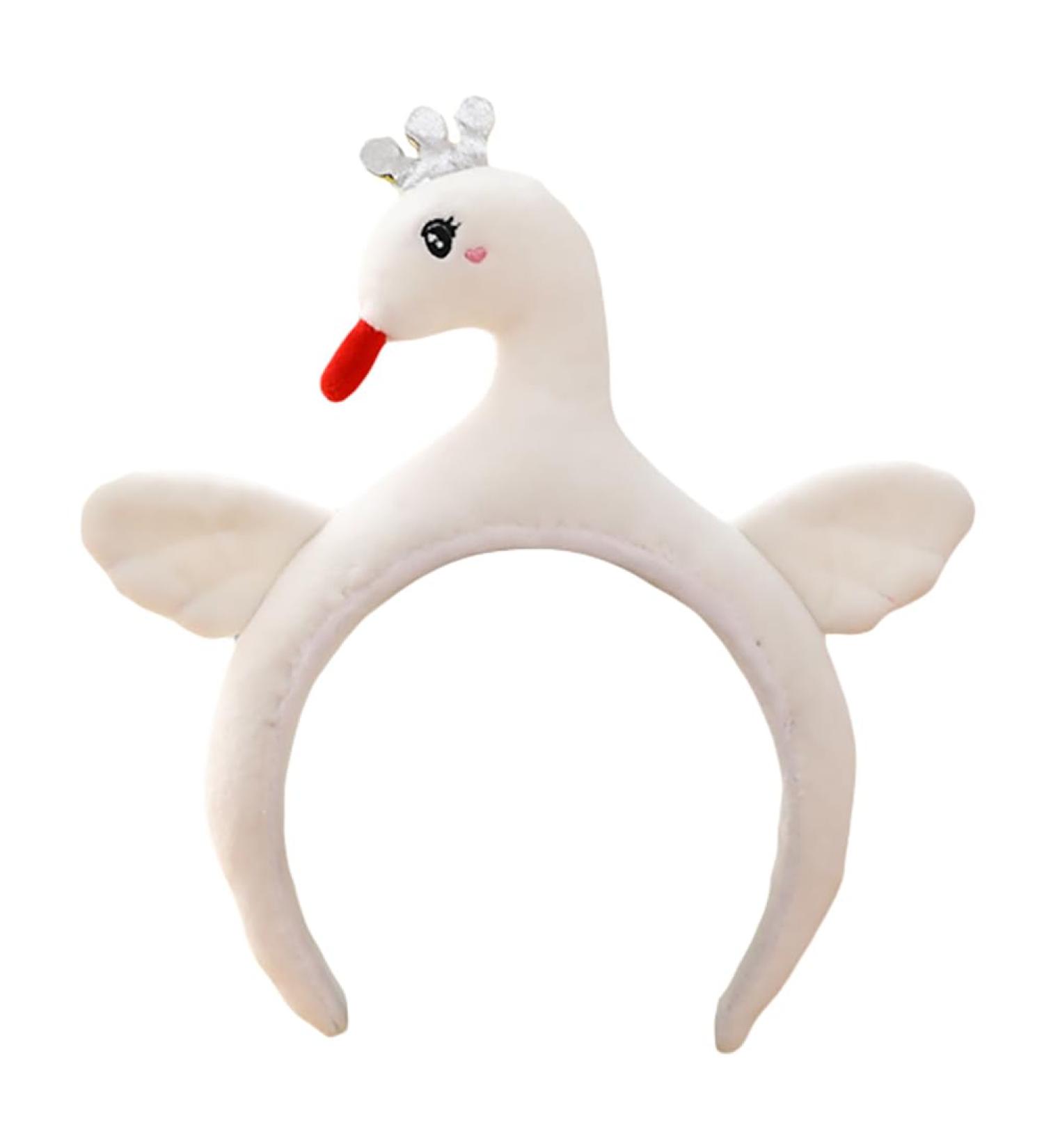 Beavorty 1pc Swan Headband yoga apparel Party Favor Hair hoops bird hair head band makeup hair wrap headband swan party hats animal themed party hats Swan headwear Plush pop - Buy Online on GoSupps.com