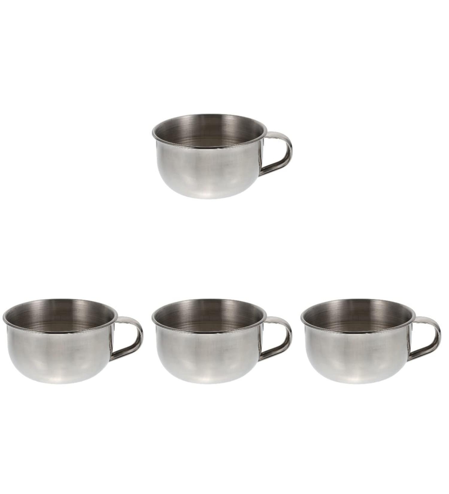 Beaupretty 4PCS Stainless Steel Men s Shaving Kit - Practical Cream Mug & Brush Care Container - Durable 10x8.5cm - Buy Online on GoSupps.com