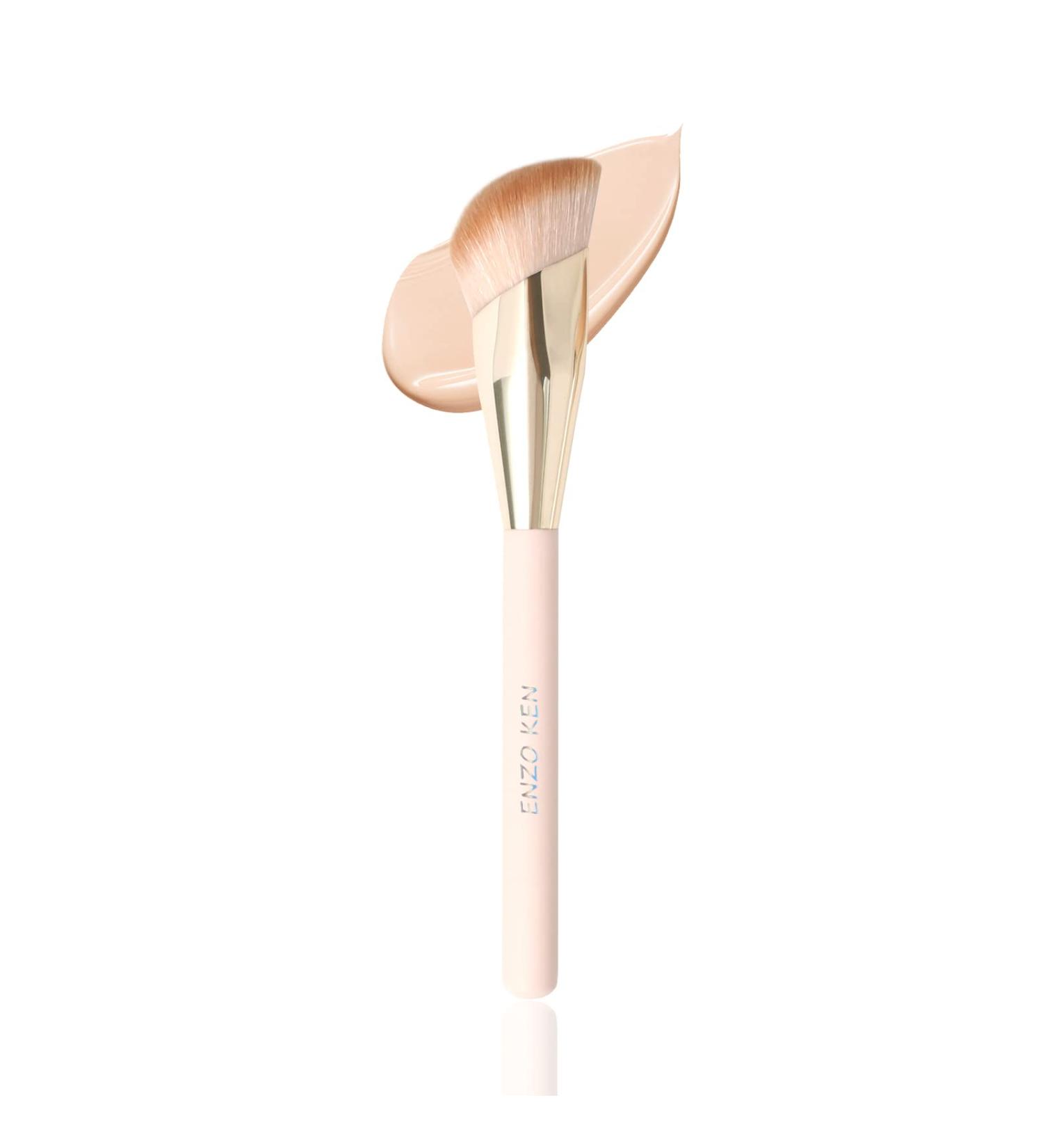 ENZO KEN Angled Foundation Brush for Liquid Makeup Cream Contour Brush for Cream Makeup Liquid Foundation Brush Liquid Foundation Makeup Brushes for Liquid Foundation Concealer Blush. (Pink 11L) - Buy Online on GoSupps.com