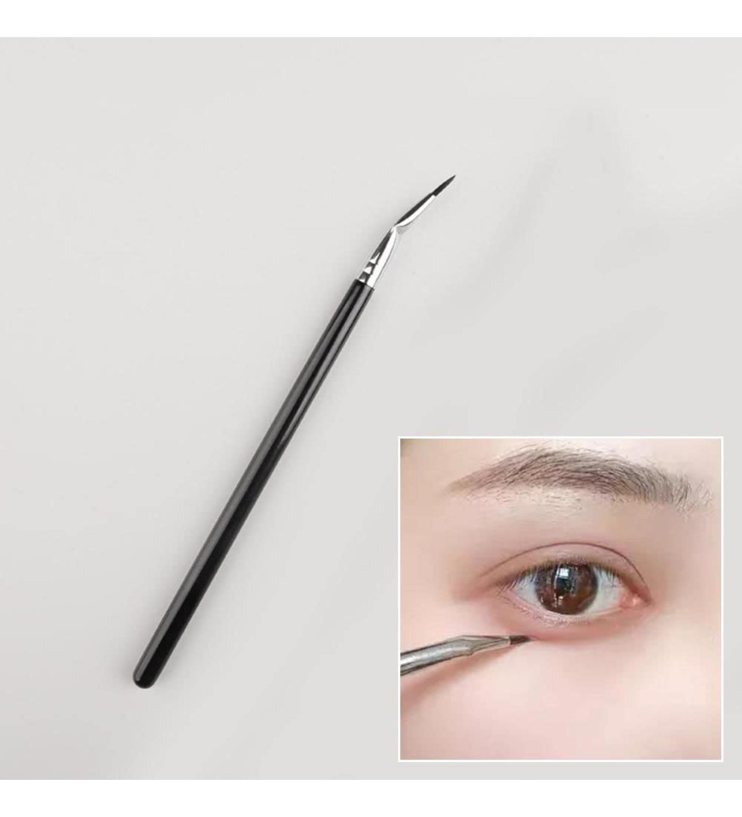 Eye Makeup Gel Eyeliner Brushes Ultra Fine Bent Angled Cosmetics Brush Eyeliner Thin for Gel or Powder Eye Line - Buy Online on GoSupps.com