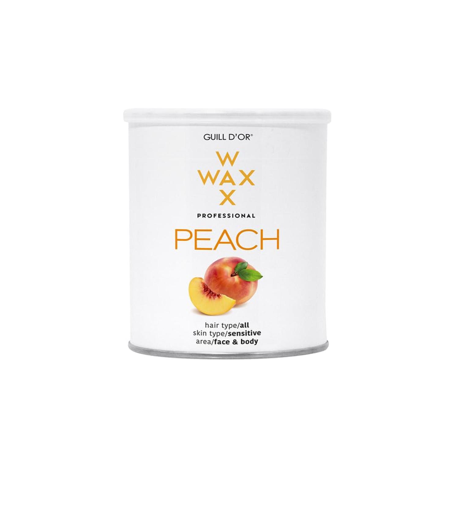 Guill Gold Peach Wax 800ml - Easy-to-Use Wax for Legs Armpits Face & Body | Suitable for All Hair Types & Sensitive Skin - International Shipping Available - Buy Online on GoSupps.com