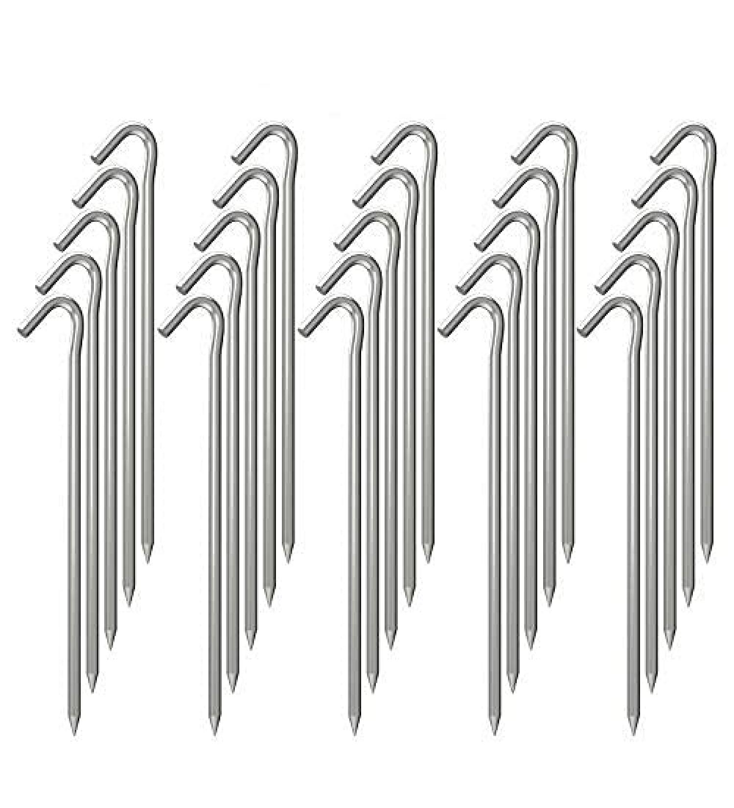 OK5STAR 9 Inch Galvanized Tent Stakes - 25 Pack Heavy Duty Steel Camping Pegs - Buy Online on GoSupps.com