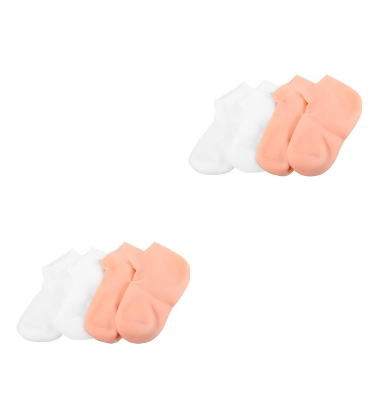FRCOLOR 4 Pairs Exfoliating Moisturizing Socks Moisture Enhancing Socks Overnight Spa Socks Lotion Gloves Moisturizing Gel Socks Moisturizing Feet Socks Dedicated Torn Socks Girl Sebs - Buy Online on GoSupps.com