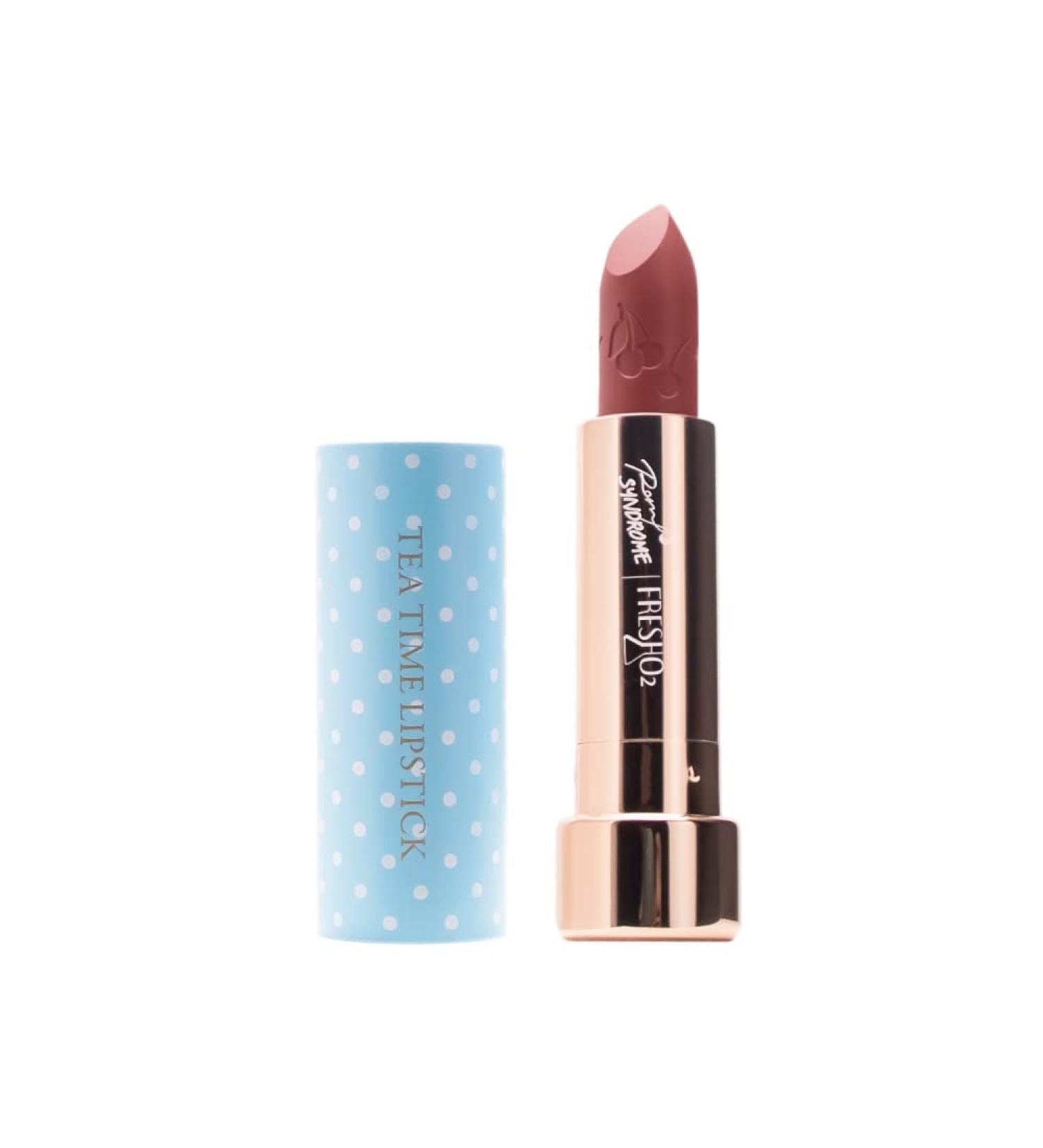 FreshO2 x Pony Bubble Soft Matte Lipstick | Hydrating Vegan Satin Lipstick - Strawberry Puff | Silky Smooth Cruelty-Free | Made in Taiwan - Buy Online on GoSupps.com