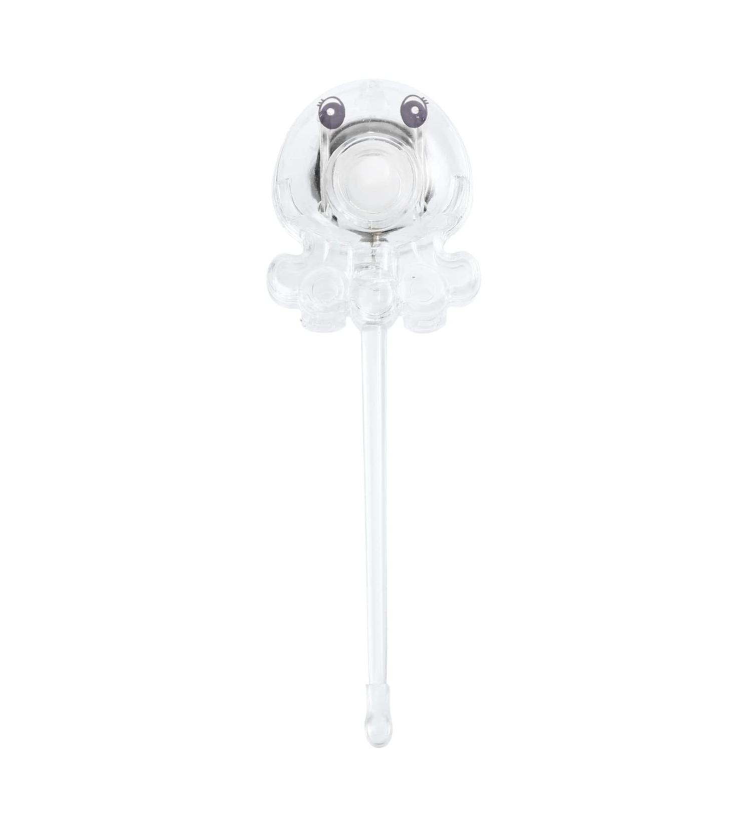 Infant Octopus Spoon for Ear Wax Removal - Illuminated Plastic Light with Curette, Cartoon Design - Reusable Cleaning Tool for Adults and Kids - Buy Online on GoSupps.com