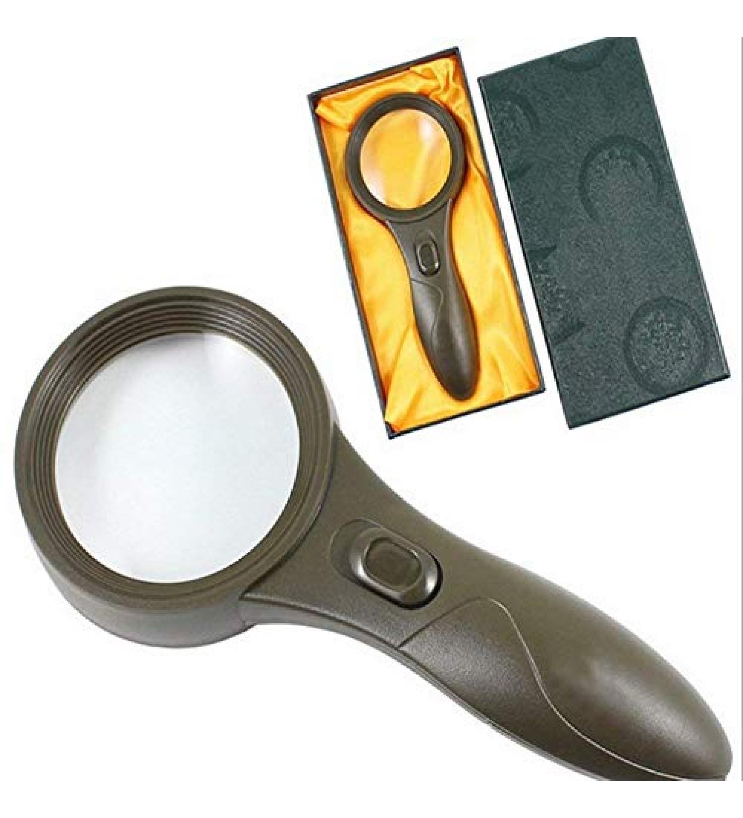 YanyUeshop High-End Double Lens Reading Glasses for Seniors - Practical Hand-Held Design with Six LED Lights - Perfect Office Gift - Buy Online on GoSupps.com