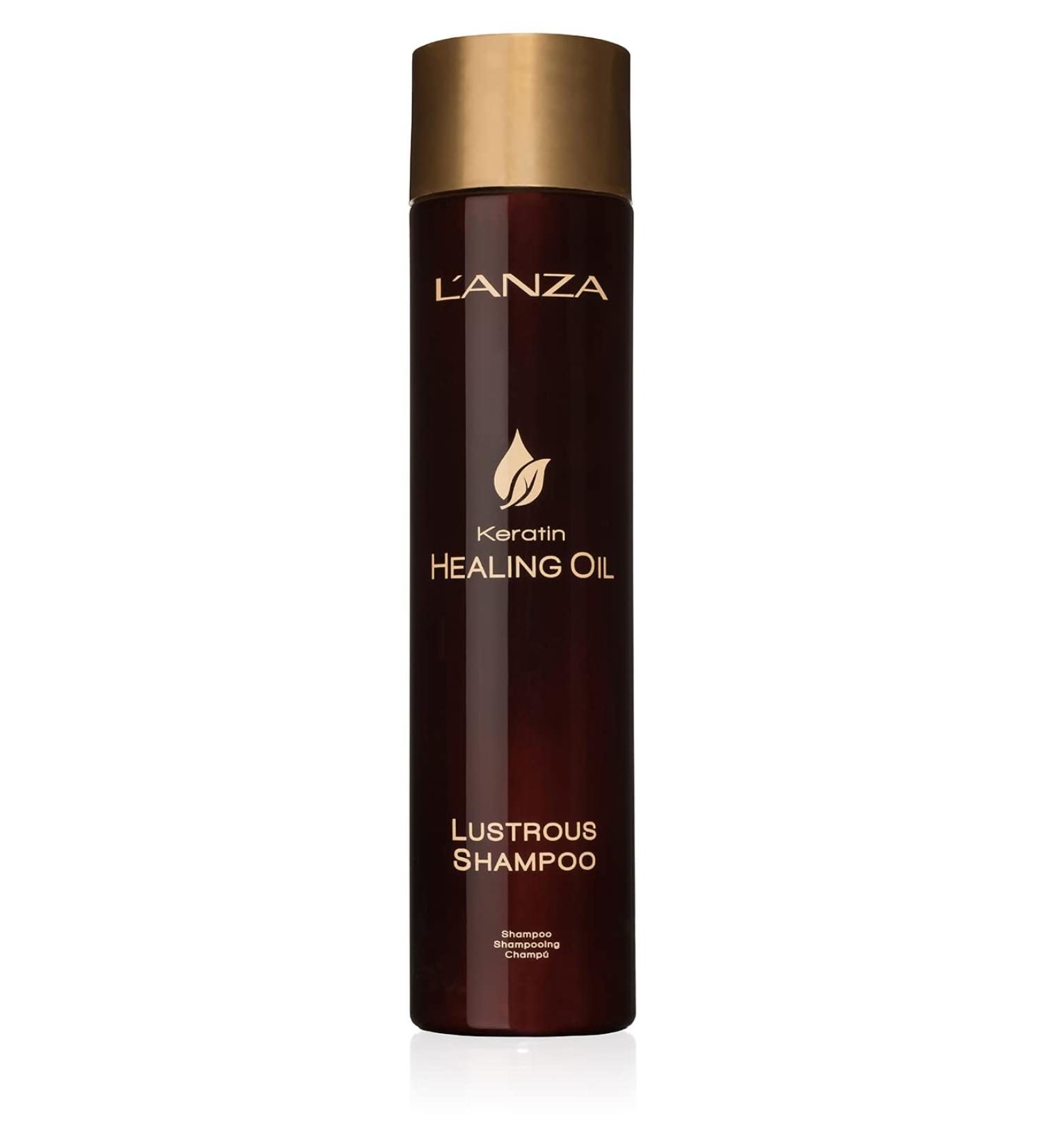L'ANZA Keratin Healing Oil Lustrous Shampoo - Nourishing and Repairing for Damaged Hair | Boosts Shine and Strength | Sulfate, Paraben, and Gluten-Free - 10.1 Fl Oz - Buy Online on GoSupps.com