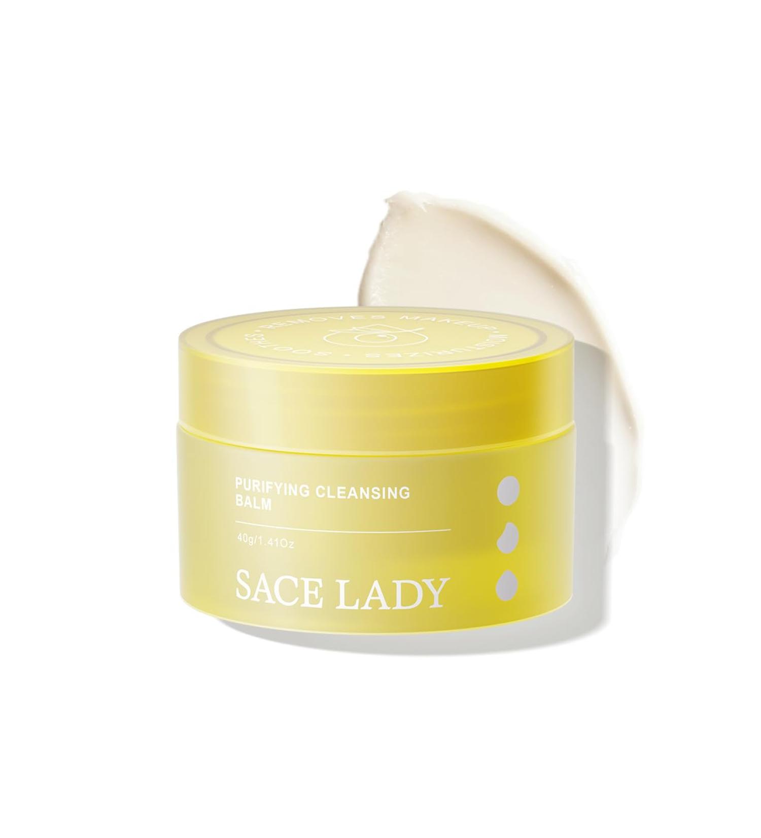 SACE LADY Face Cleansing Balm - Non-Greasy Makeup Remover & Hydrating Skin Solution | Natural Melting Balm for Gentle Face Eye & Lip Makeup Removal (1.41Oz) - International Shipping Available - Buy Online on GoSupps.com
