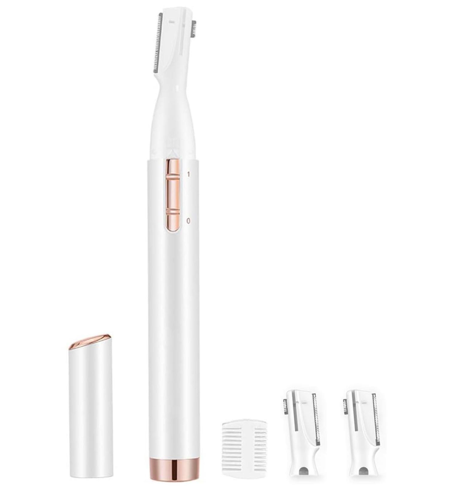Upgraded Eyebrow Trimmer & Precision Facial Hair Remover - Battery Operated Painless Electric Razor for Face Chin Upper Lip & Peach Fuzz - International Shipping Available - Buy Online on GoSupps.com