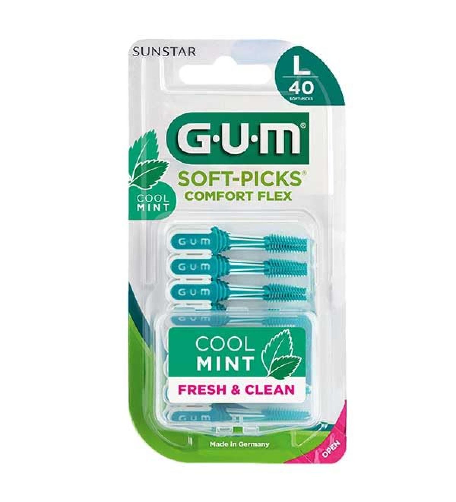 Gum Comfort Flex Cool Mint Large 40 brushes