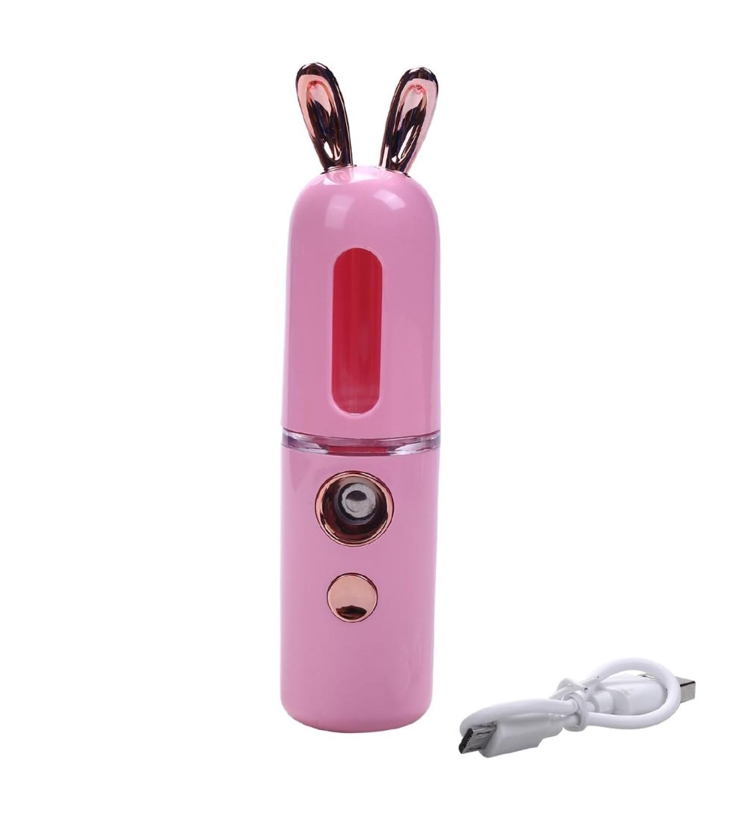 DINESA New Mini USB Rechargeable Nano Hydrator Sprayer Women Beauty Instruments Home Use Humidifier Face Steamer Easy to Use Pink - Buy Online on GoSupps.com