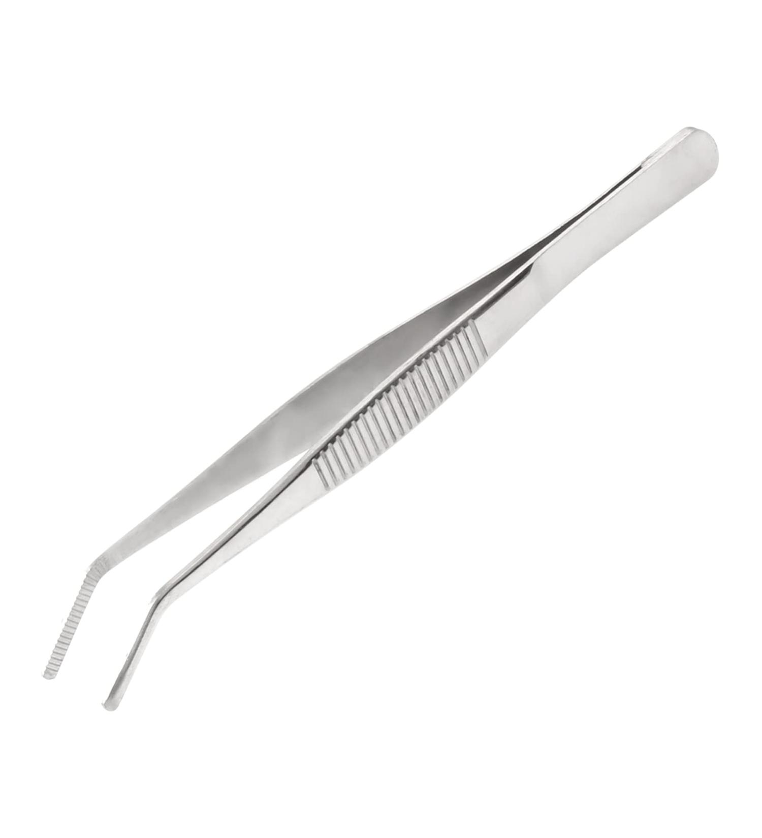 YEEPSYS Stainless Steel Tweezers  Multipurpose Tweezers with Curved Serrated Tip  Precision Forceps for Craft Repairing  garden DIY crafting - Buy Online on GoSupps.com