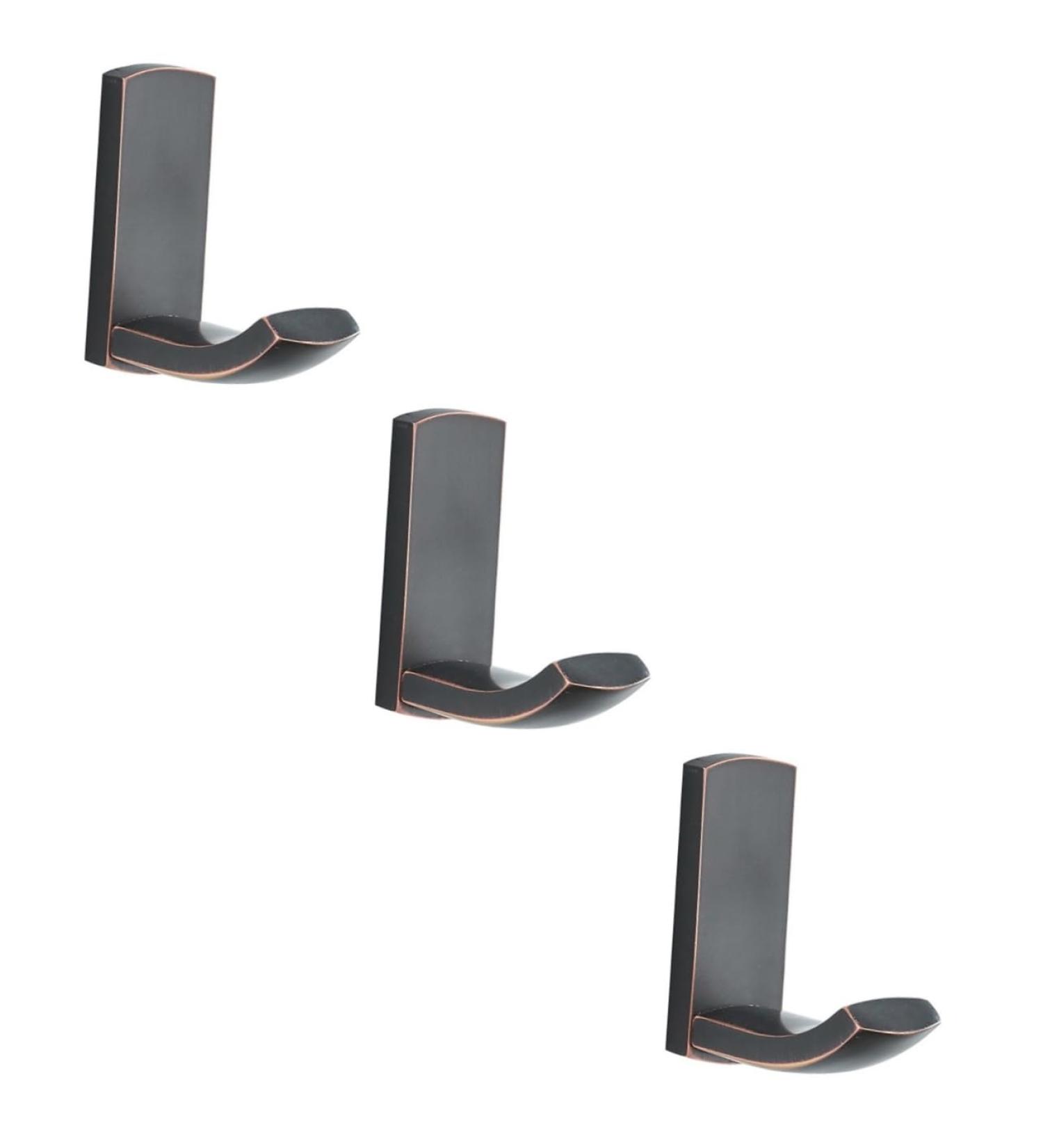 Cabilock Clothes Rack 3pcs Hangers Heavy Duty Towel Hooks Bathroom Accessories Coat Hanger Office Wall-Mounted Bathrobe Clothes Hanger mediumx3pcs Blackx3pcs - Buy Online on GoSupps.com