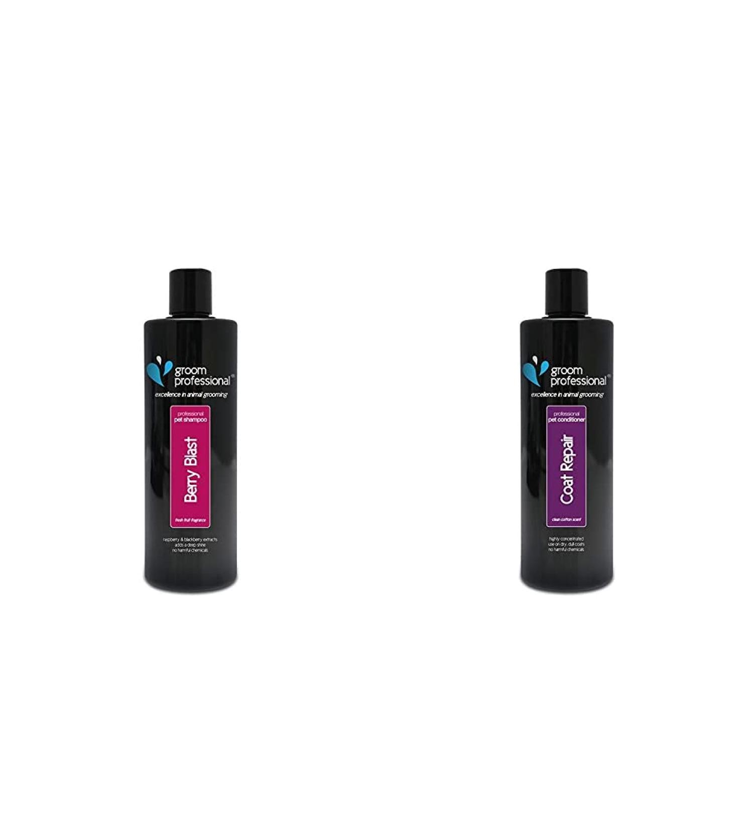 Groom Professional Berry Blast Shampoo 450 ml & Coat Repair Conditioner 450 ml 450 ml + Coat Repair Conditioner 450 ml - Buy Online on GoSupps.com