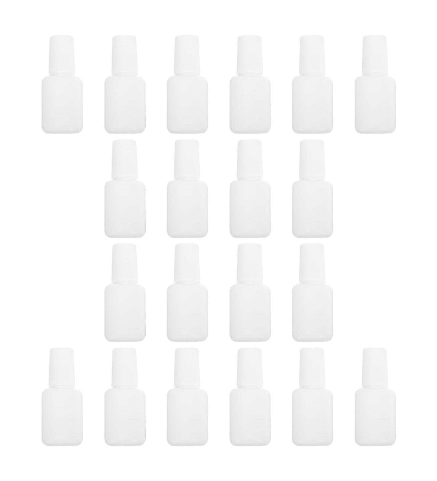HOMSFOU Lot de 20 Flacons Vides pour Gel Vernis Ongles 10 Ml Transparents Pinceau Int gr Bouteilles tanches Rechargeables pour Rangement et M lange Semi-permanent Usage - Buy Online on GoSupps.com