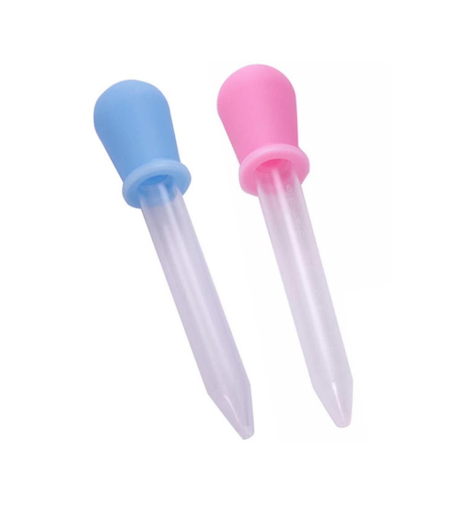 2pcs Baby Medicine Feeder Medicine Dropper Feeder Newborn Liquid Dropper Silicone 5ml Pipette Medicine Dispensers (Blue+Pink) Baby products - Buy Online on GoSupps.com