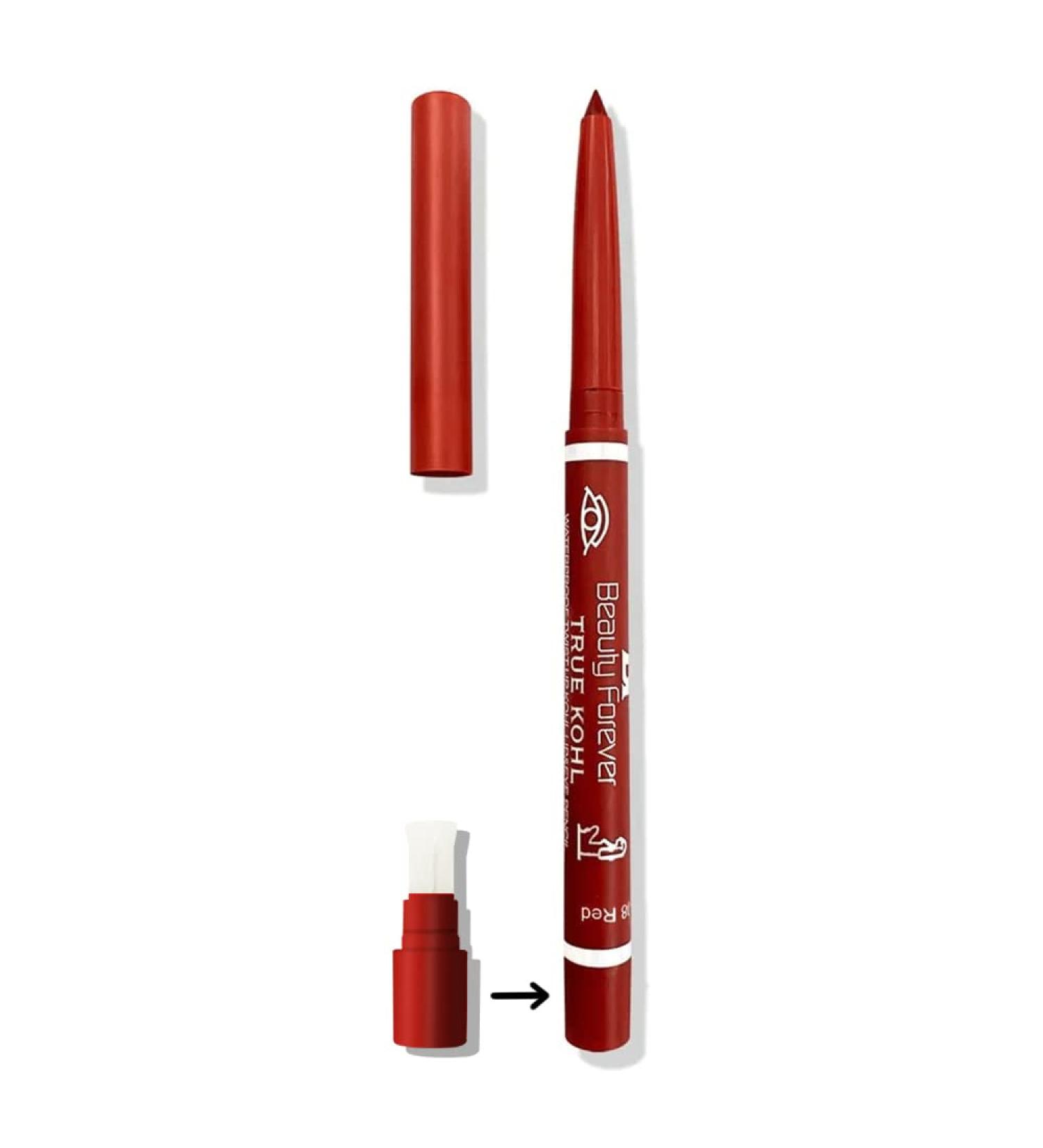Beauty Forever Twist Up Lip and Eye Pencil Lightweight Matte & Shimmer Finish Long Lasting Waterproof Smudge Proof Suitable for All Lips and Eye Shapes Available in 12 Shades 108 Red - Buy Online on GoSupps.com
