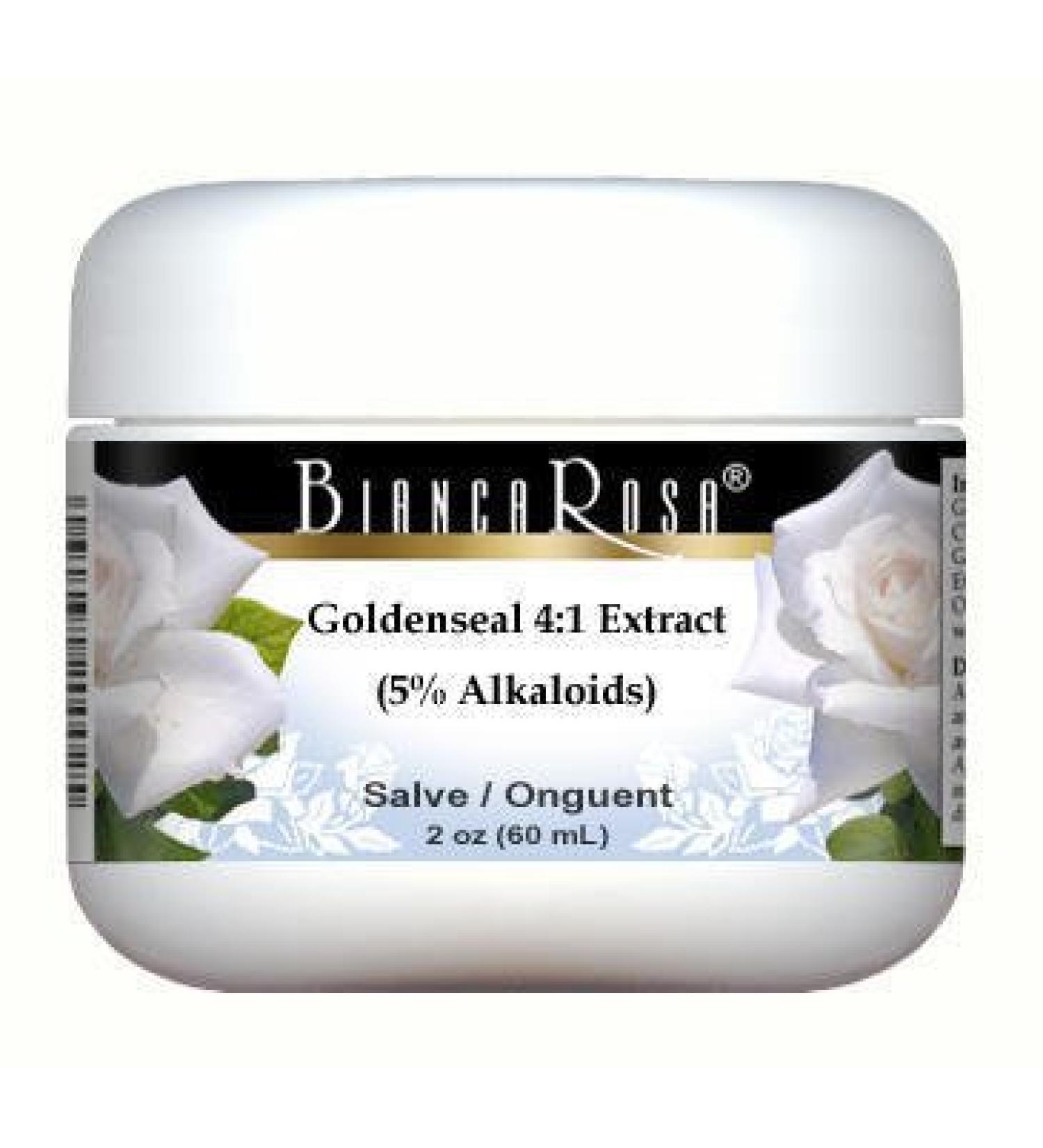 Extra Strength Goldenseal 4:1 Extract Salve Ointment (2 oz) - Bianca Rosa | 5% Alkaloids | ZIN 514185 - Buy Online on GoSupps.com