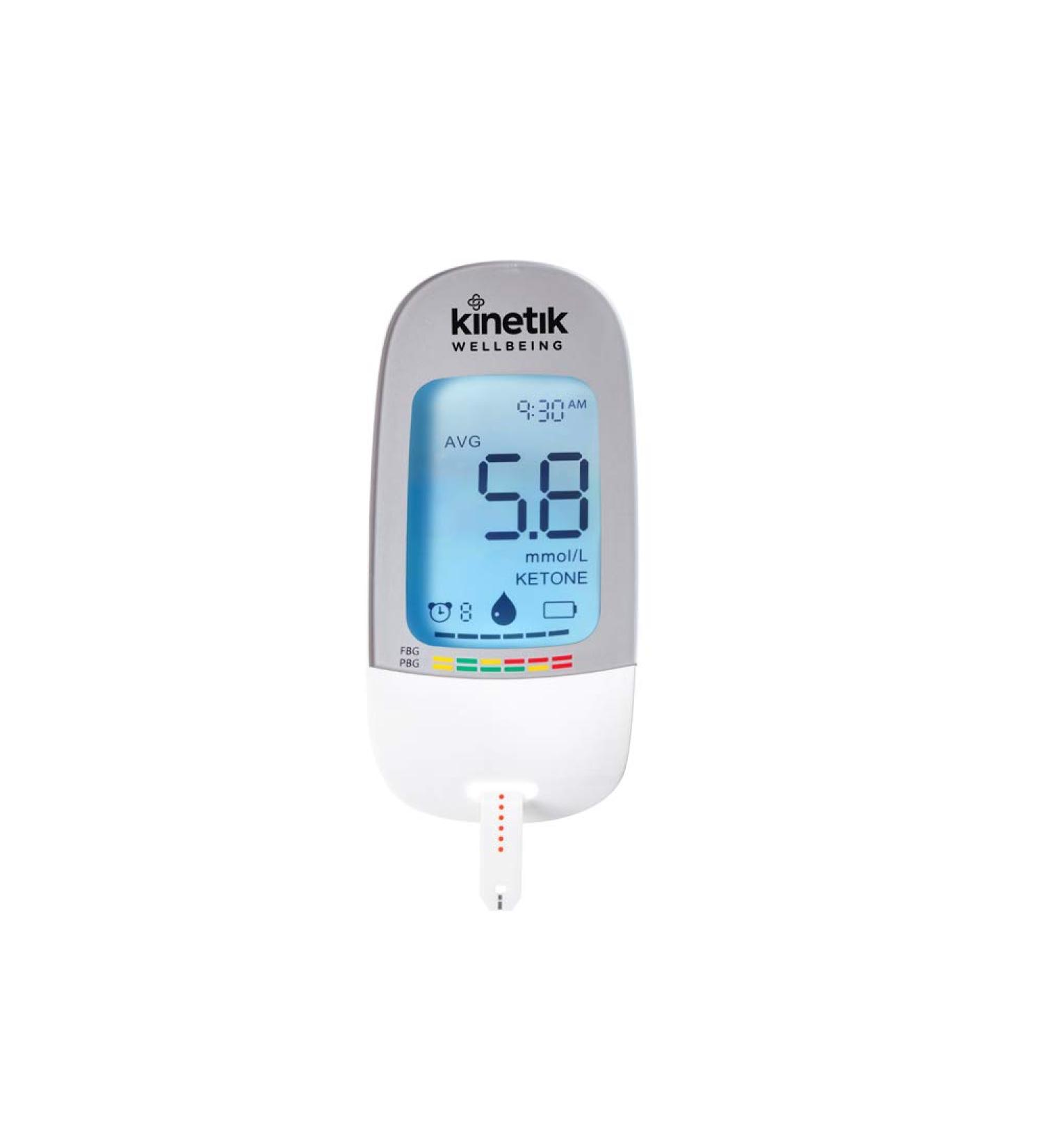 Kinetik Blood Glucose Monitoring System - NHS Approved with Test Strips & Lancets - Buy Online on GoSupps.com