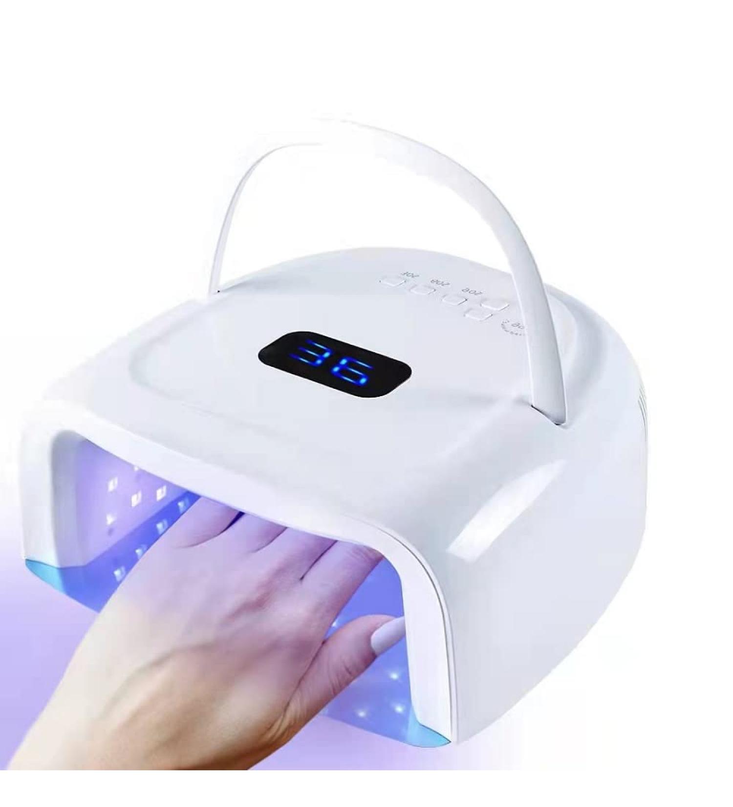 Rechargeable 60W UV LED Nail Lamp | Professional Gel Nail Polish Dryer with 3 Timer Settings | Fast Curing Auto-Sensor Nail Machine - Buy Online on GoSupps.com