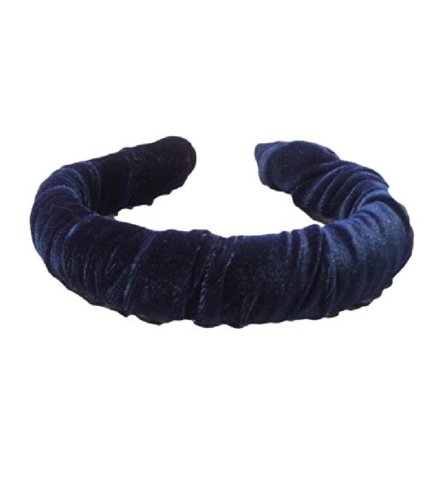 Penny's Boutique Navy Blue Velvet Headband - Made in the USA - Hair Accessories - 1 Headband