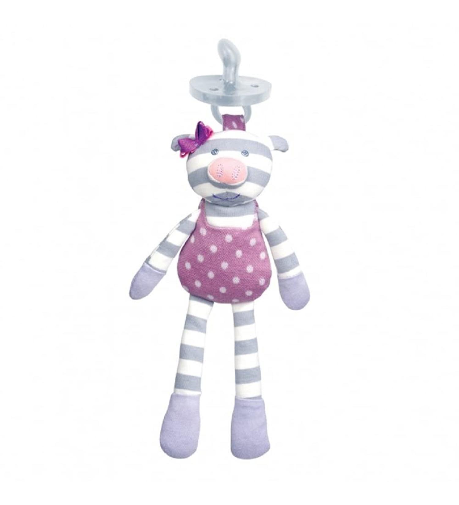 Apple Park Organic Farm Buddies Penny Pig Pacifier Buddy - Hypoallergenic 100% Cotton Baby Toy - Buy Online on GoSupps.com