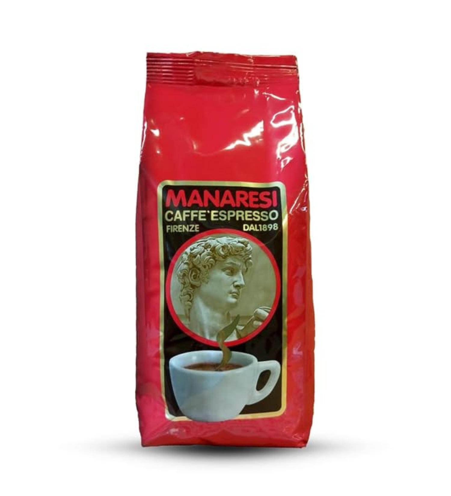 Manaresi - Manaresi Red Selection Coffee Beans | Arabica 96% Robusta 40% | Pack of 4 Bags of 1 kg