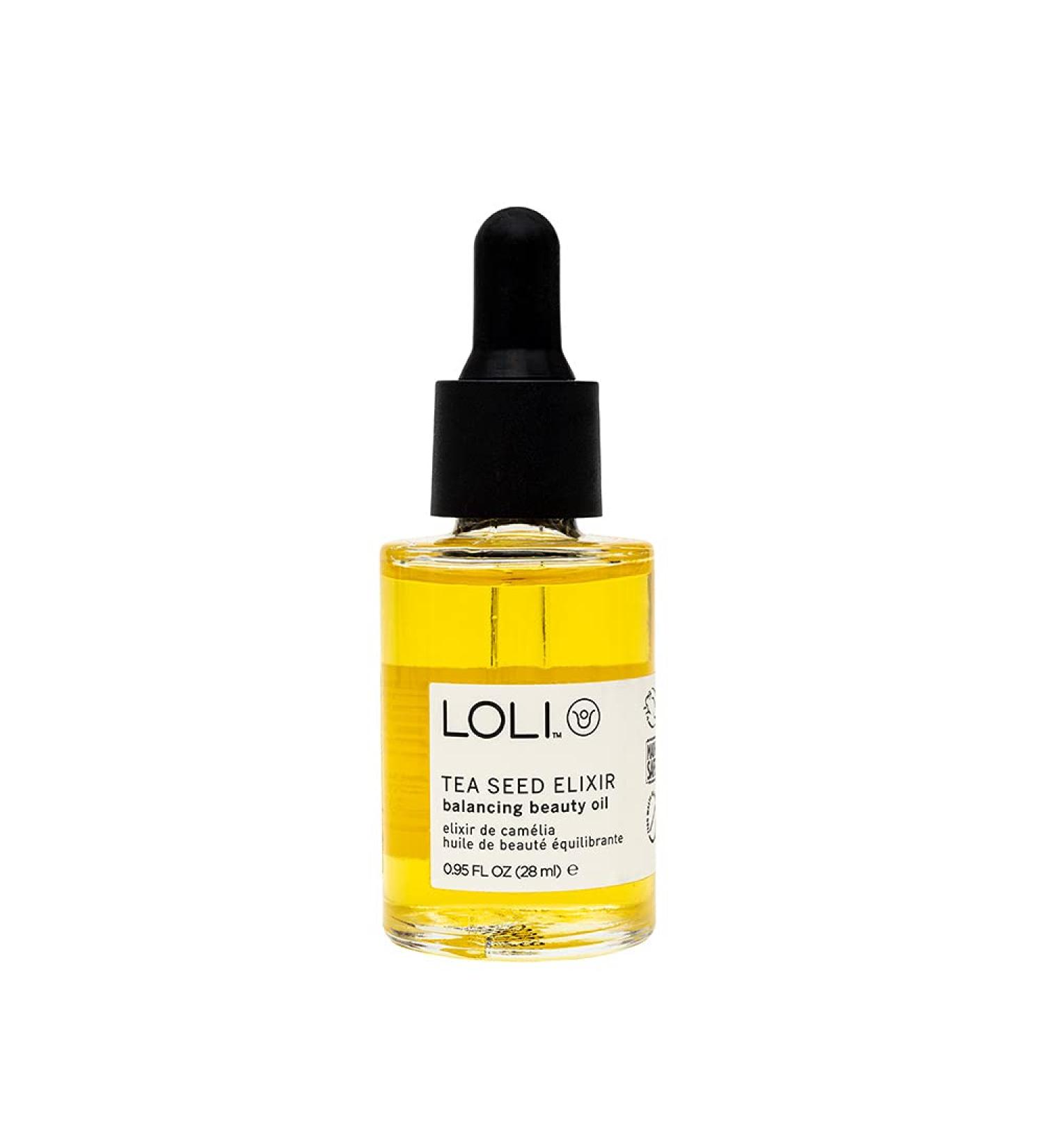 LOLI - Organic Tea Seed Elixir Balancing Face Oil | Clean  Non-Toxic  Zero Waste Skincare (.95 fl oz)