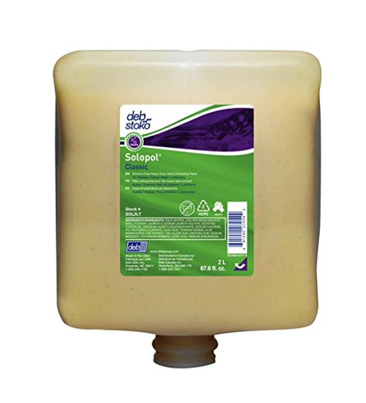 Debus SOL2LT Deb Group 2 L Refill White Solopol Classic Hand Cleanser English 67.63 fl. oz.
