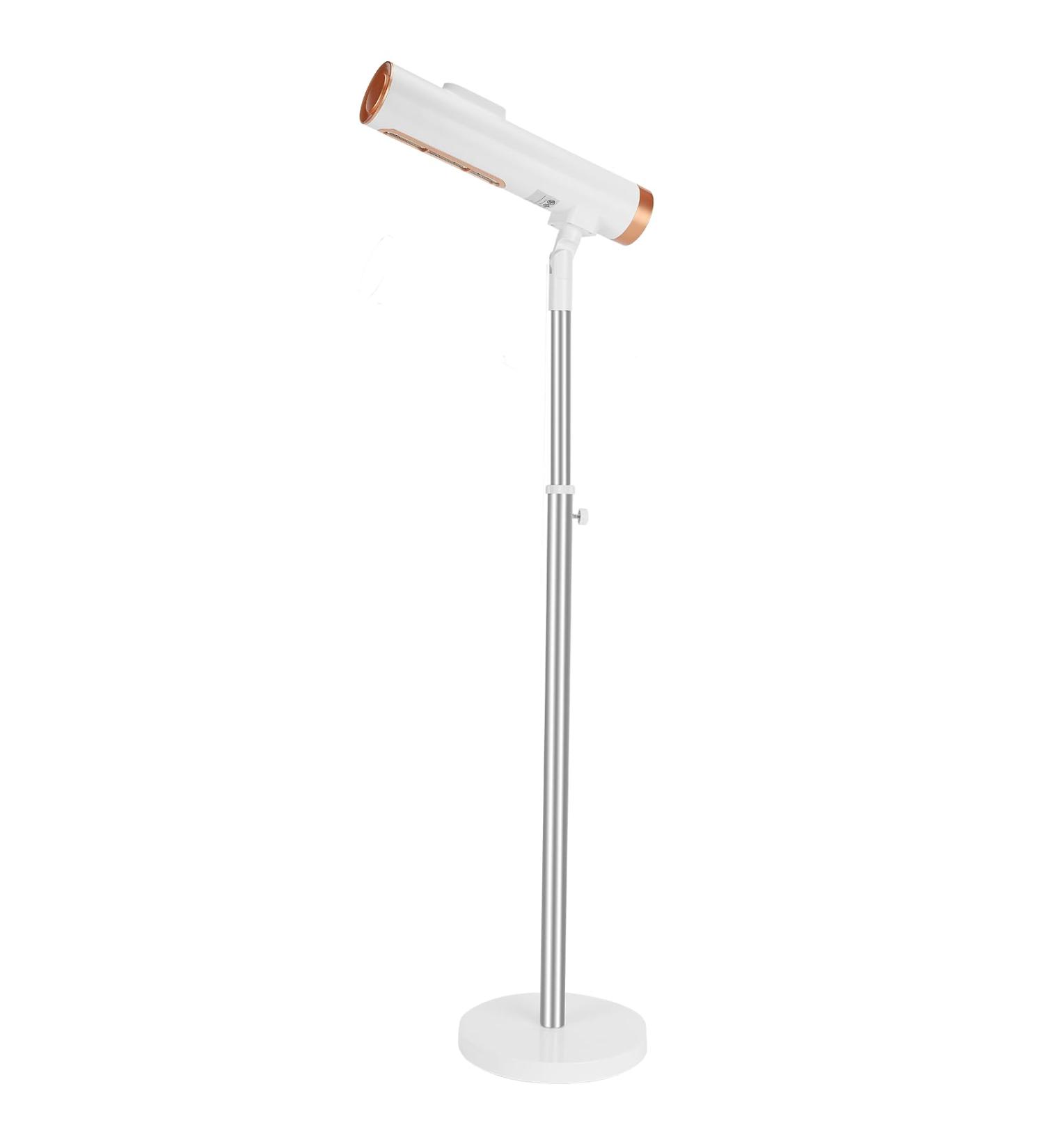 CoralBoxer Professional Floor-Standing Hair Dryer Stand - Hands-Free Height & Angle Adjustable | 2 Temps & 2 Speeds (White Gold - Buy Online on GoSupps.com