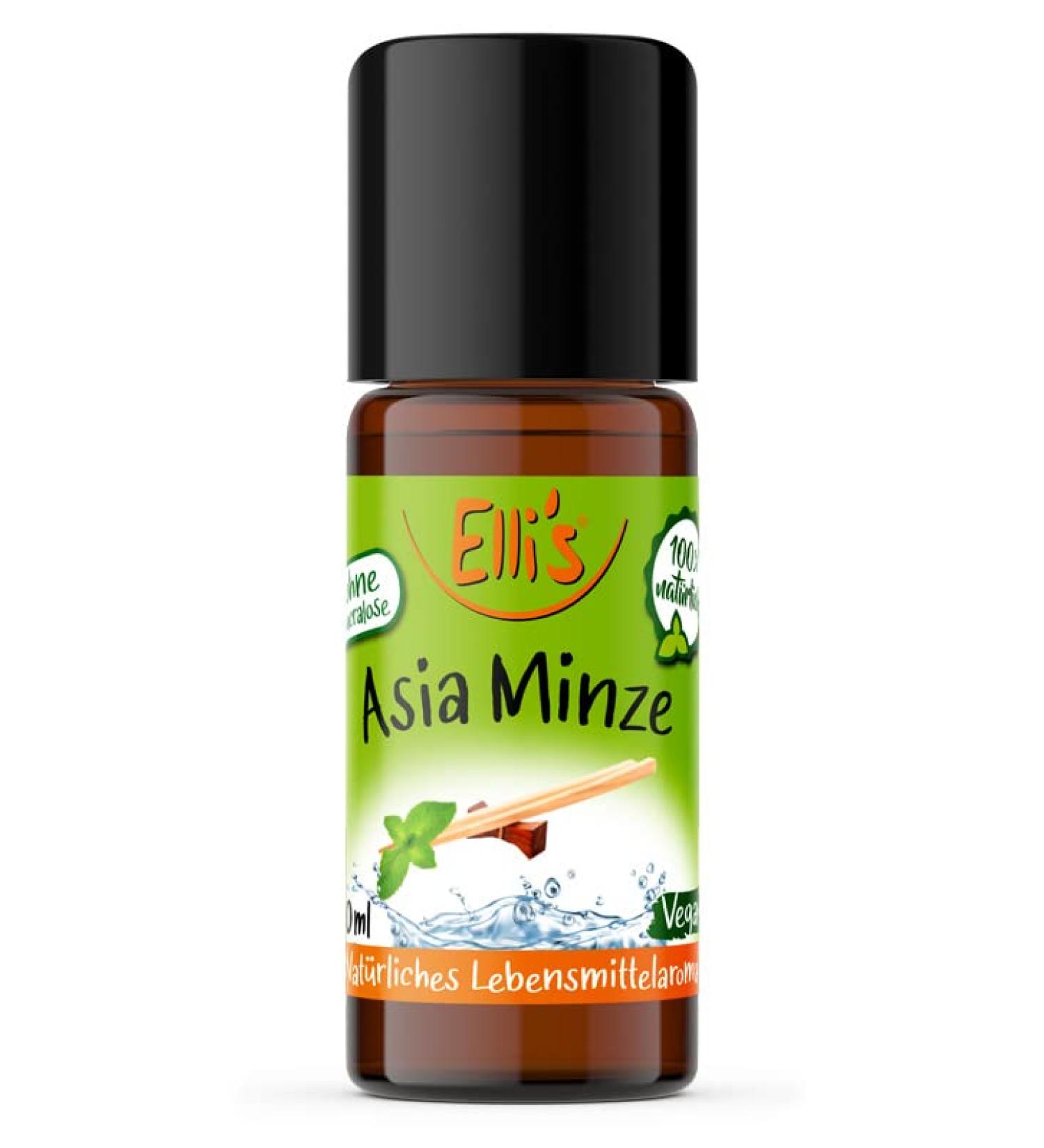 Elli's Asia Mint Natural Food Aroma - 100% Vegan & Natural Concentrate for Dishes & Drinks | 10 ml - Buy Online on GoSupps.com
