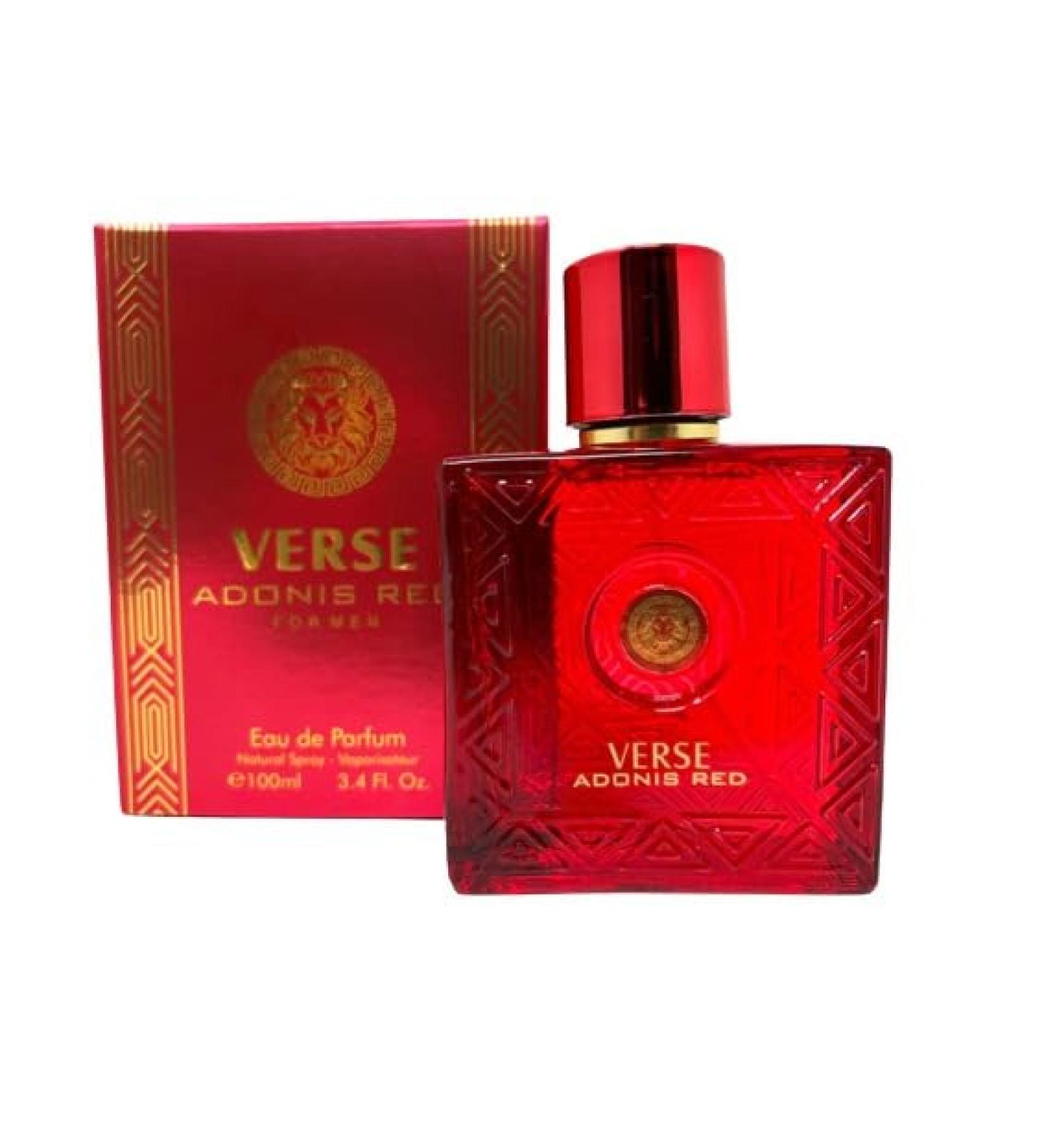 Verse Adonis Red Woody Spicy fragrance for Men 3.4Fl. Oz. Eau De Parfum Long Lasting - Buy Online on GoSupps.com