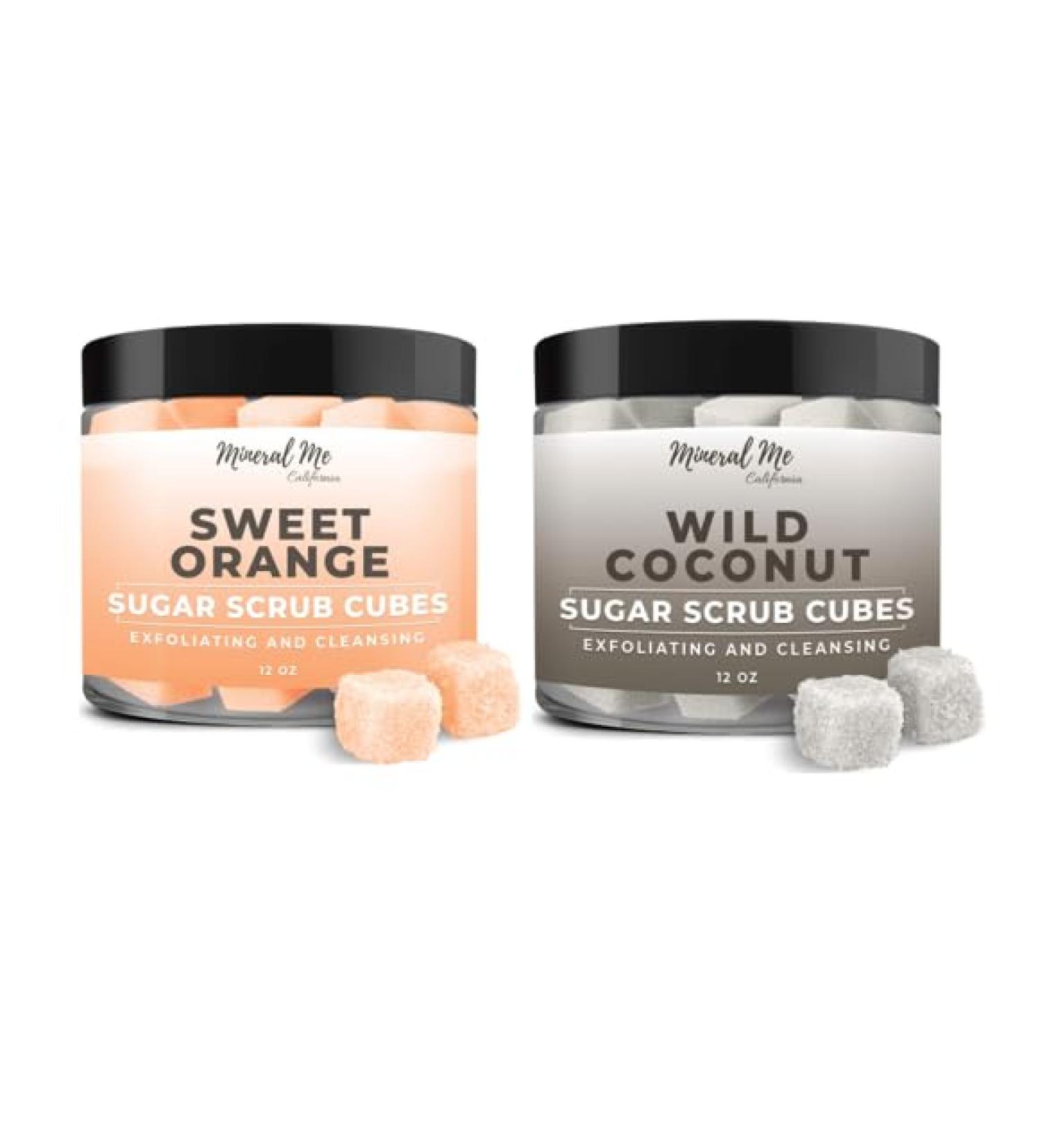 Body Scrub Exfoliator - 12oz SWEET ORANGE/Coconut Sugar scrub cubes w/Mango Butter & Shea butter- Ultra Hydrating & Moisturizing - Natural & Organic for all body - For hands arms legs elbow foot - Buy Online on GoSupps.com