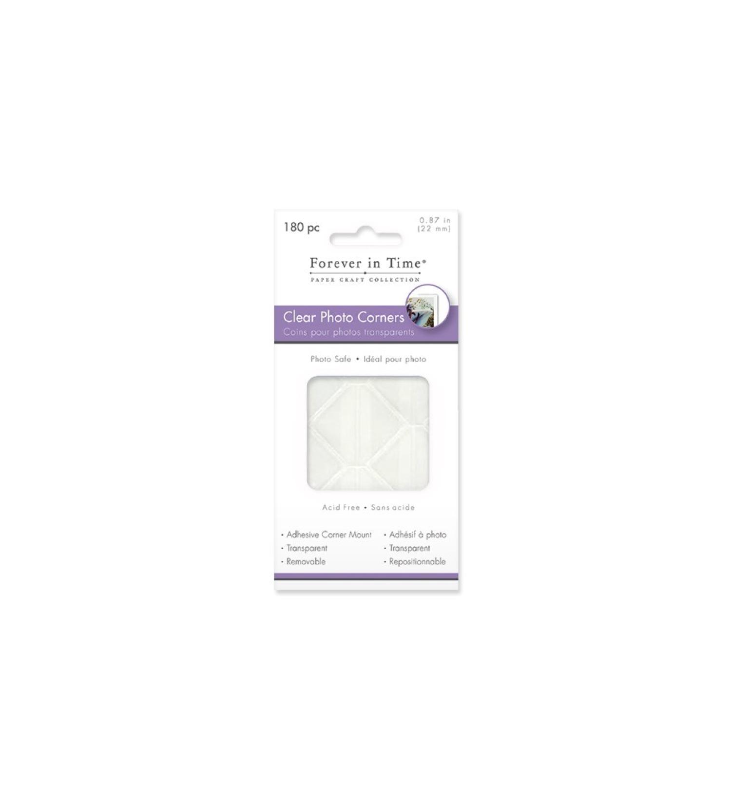 Forever in Time PC050Forever in Time Photo Corners Adhesive Clear Corner Mounts 7/8-Inch 180 Per Package