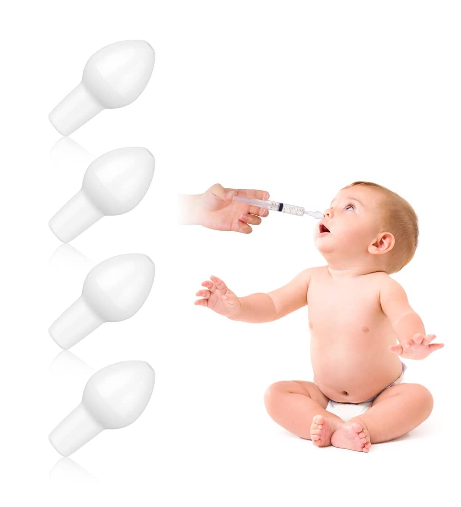 Uraqt Nasal Douche Replacement Head - 4 PC Attachments for Nasal Rinsing | Silicone Tips for Adults Babies & Children | Olive Type Nose Washing Can - Buy Online on GoSupps.com