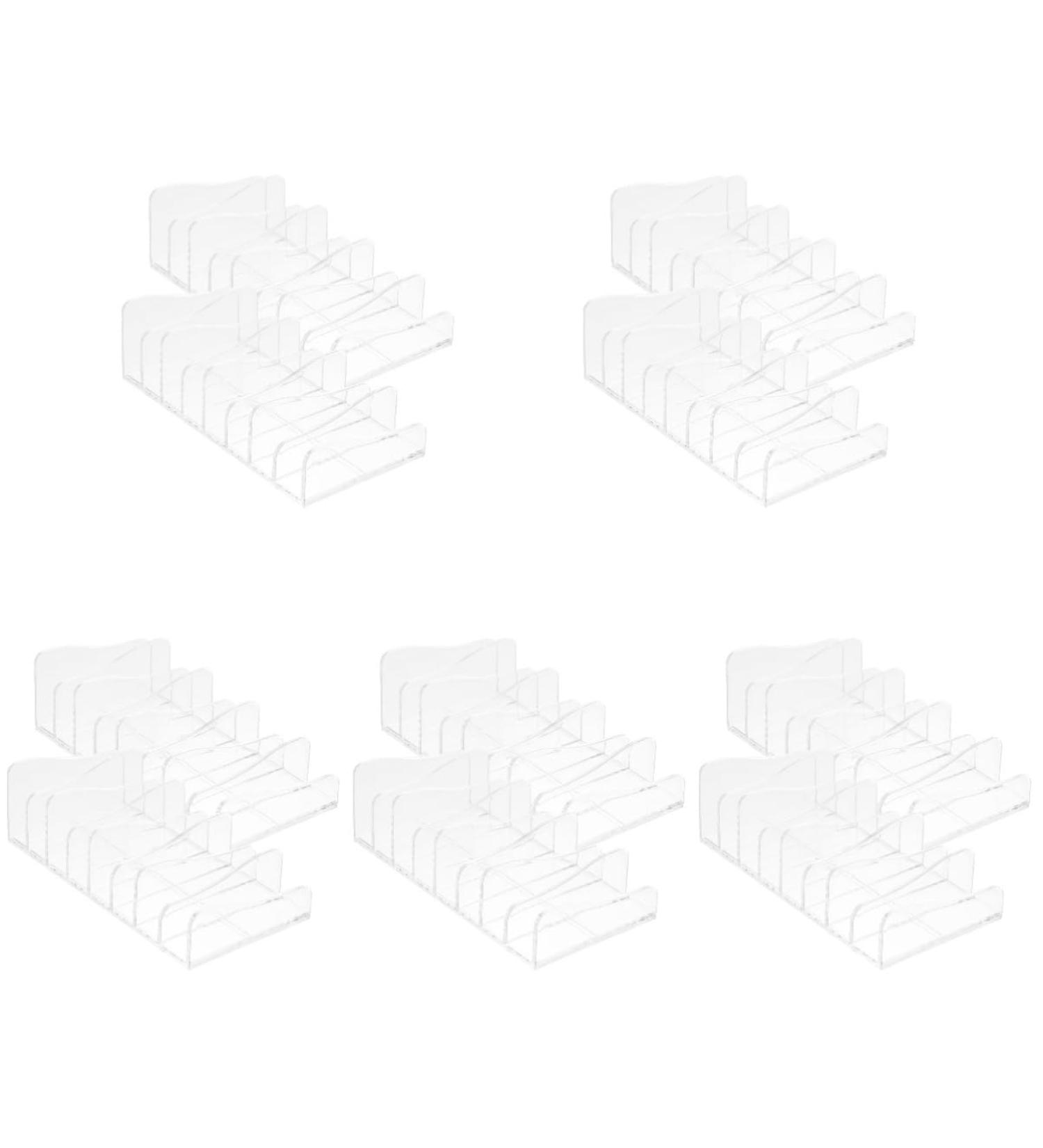 Ciieeo Acrylic Organiser 10 pcs Plastic Blush Divided Eyeshadow Countertop for Clear Bathroom Display Eye Wallet Stand 17.2X8.5X5.3CMx5pcs Transparentx5pcs - Buy Online on GoSupps.com