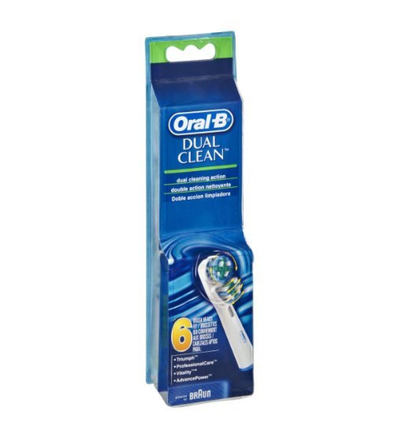 Oral-B Dual Clean Brush Heads - Pack of 6 for Superior Dental Care - Buy Online on GoSupps.com