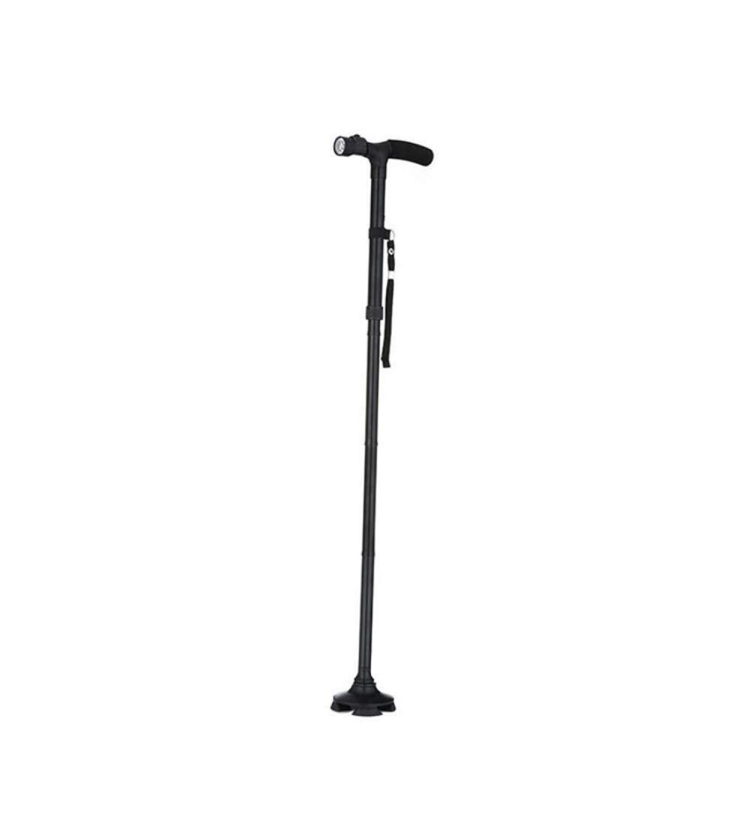 Crutches LED Light Safety Walking Stick for Old Man Folding Supports Legs After Injury Or Surgery Black Interesting - Buy Online on GoSupps.com