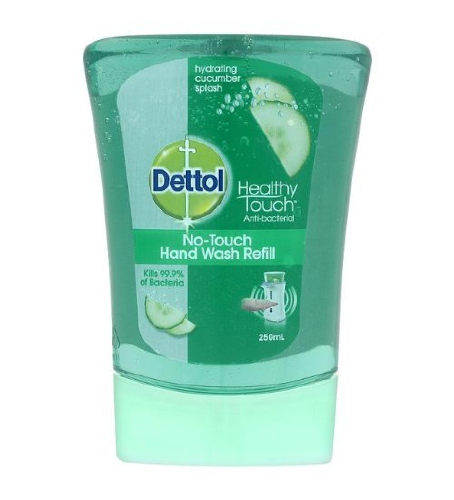 Dettol No-Touch Hand Wash Refill Hydrating Cucumber Splash 5 x 250ml Cucumber 250 ml (Pack of 5)