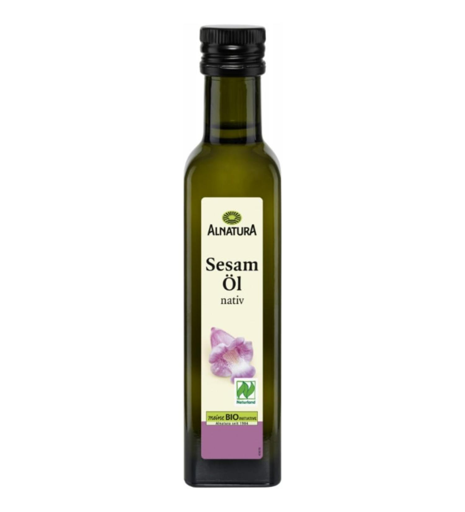 Alnatura Sesame Oil Native 250ml - Premium Cold-Pressed Organic Cooking Oil for Healthy Cuisine | International Shipping Available - Buy Online on GoSupps.com