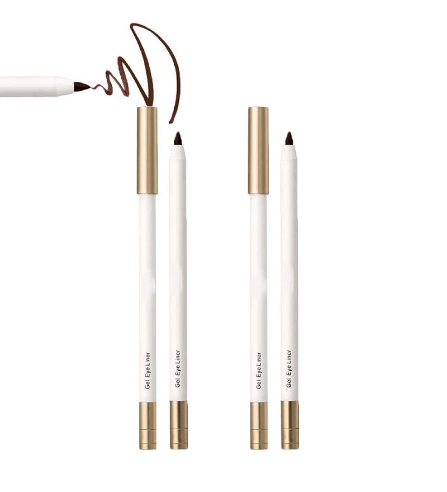 2/3Pcs Heykomi Makeup Eyeliner Gel Pen Matte Eye Liner Pencil Non-Smudging Waterproof And Long-Lasting Eyeliner Pencil Professional Gel EyeLiner with Pencil Sharpener (2*brown) - Buy Online on GoSupps.com