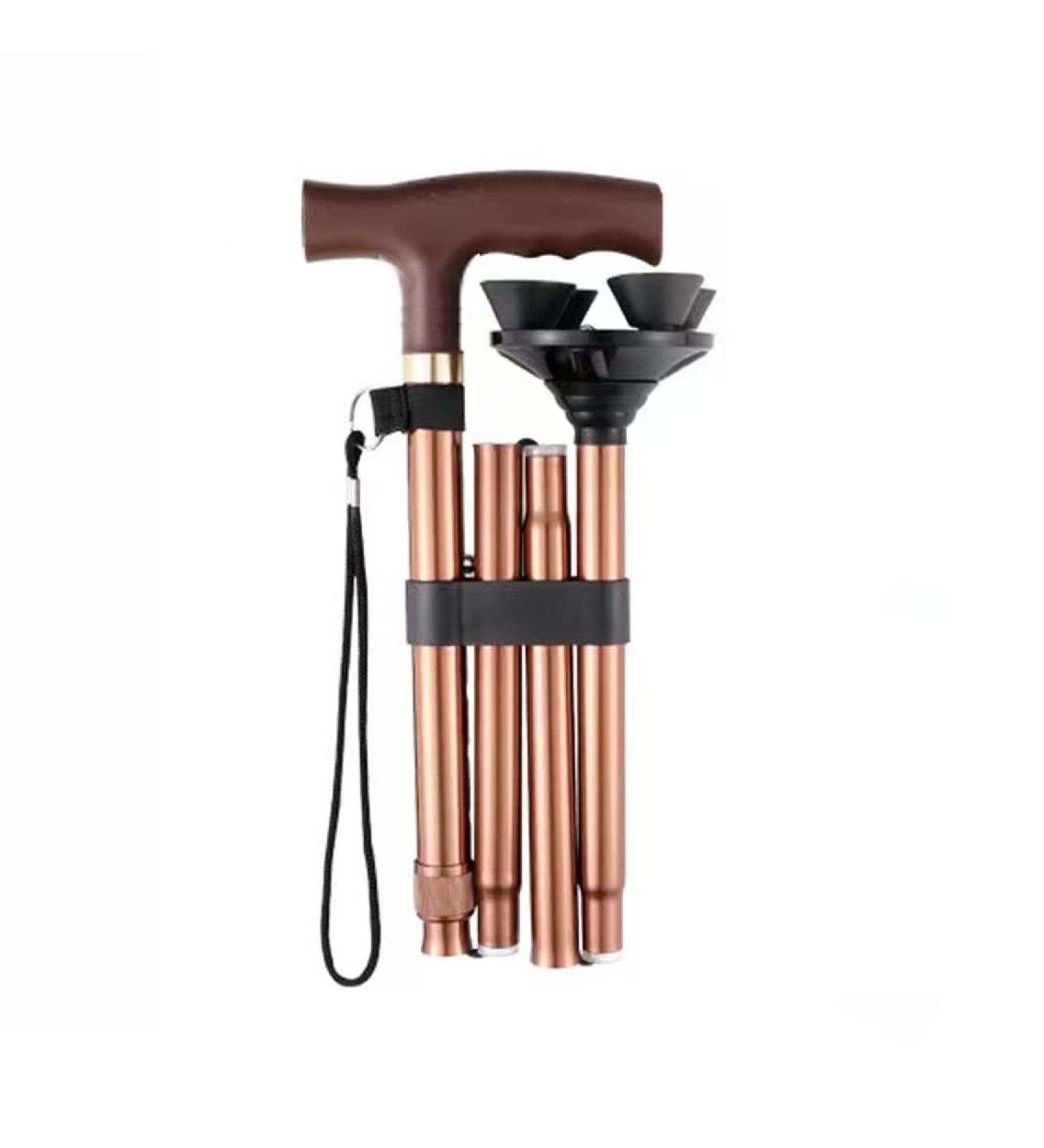 Folding and Thickening Crutches for The Elderly Climbing Anti-Skid Canes ABS Aluminum Alloy Telescopic Four-Legged Light Four-Section Crutches (B) (B) Bathing in Sunlight - Buy Online on GoSupps.com