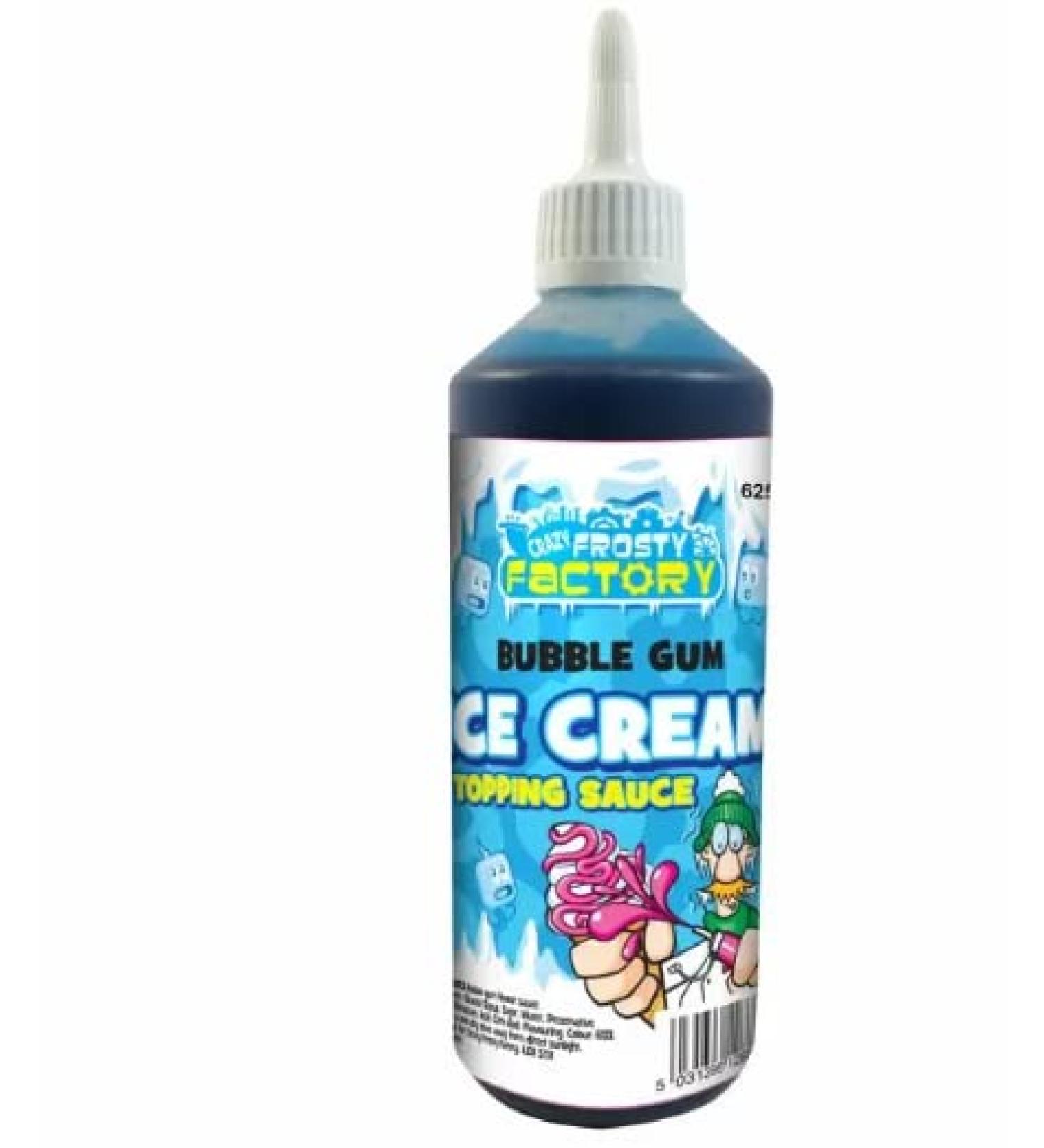 Ellies Jellies Crazy Frosty Factory Bubblegum Ice Cream Topping Sauce 625ml x1
