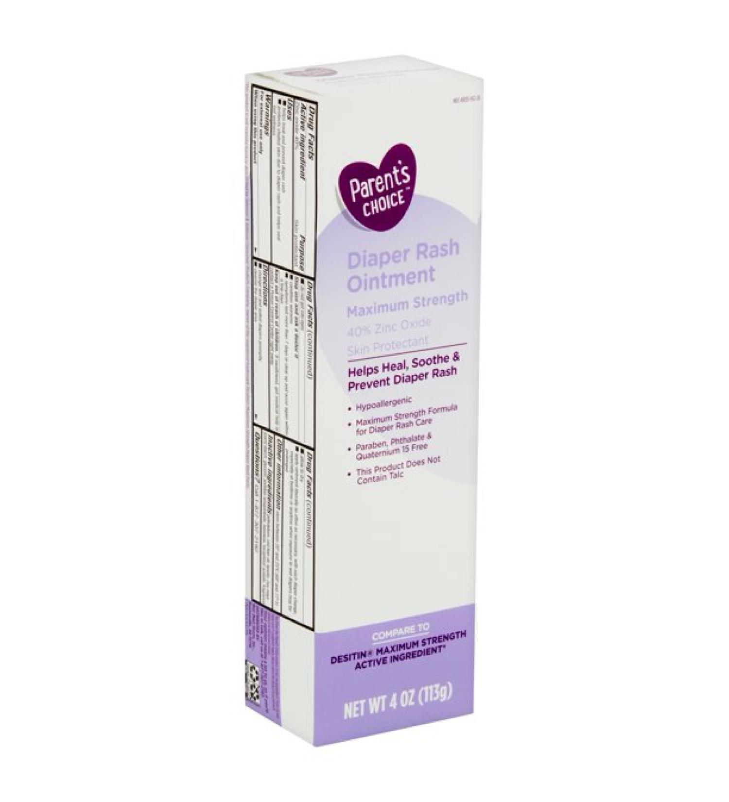 Parent's Choice Maximum Strength Diaper Rash Ointment 4 oz - Fast Relief for Baby's Skin - Buy Online on GoSupps.com
