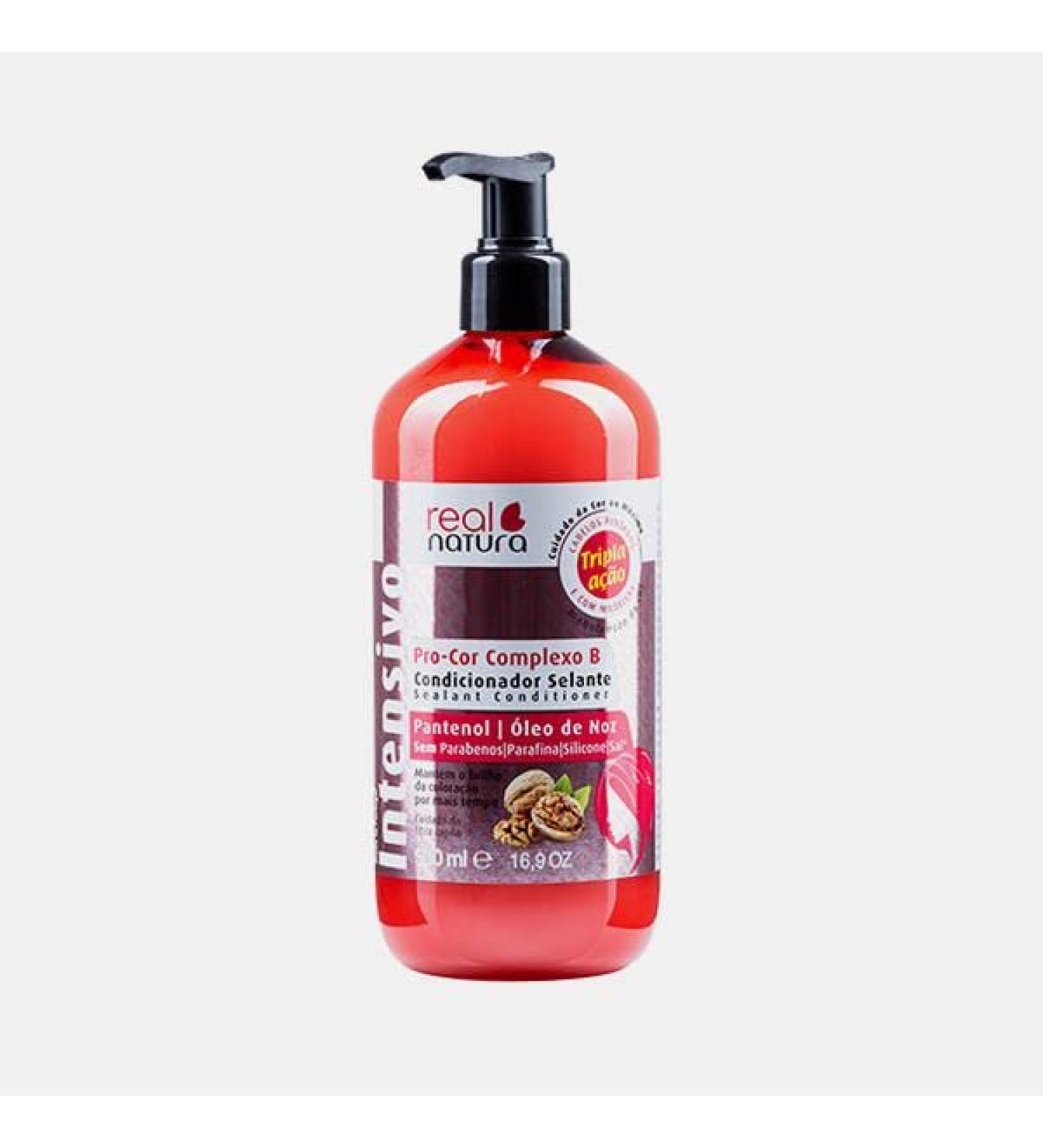 Real Natura Real Natura - Pro-Color Complexo B Salt-Free Conditioner - Color Protection - Nourishment and Repair - Easy Detangling - Long-Lasting Fragrance - 500 ml