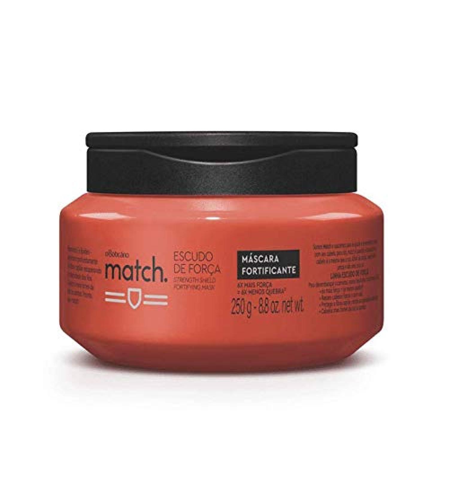 Boticario - Linha Match (Escudo de Forca) - Mascara Fortificante 250 Gr - (Match (Force Shield) Collection - Strengthening Mask Net 8.8 Oz)