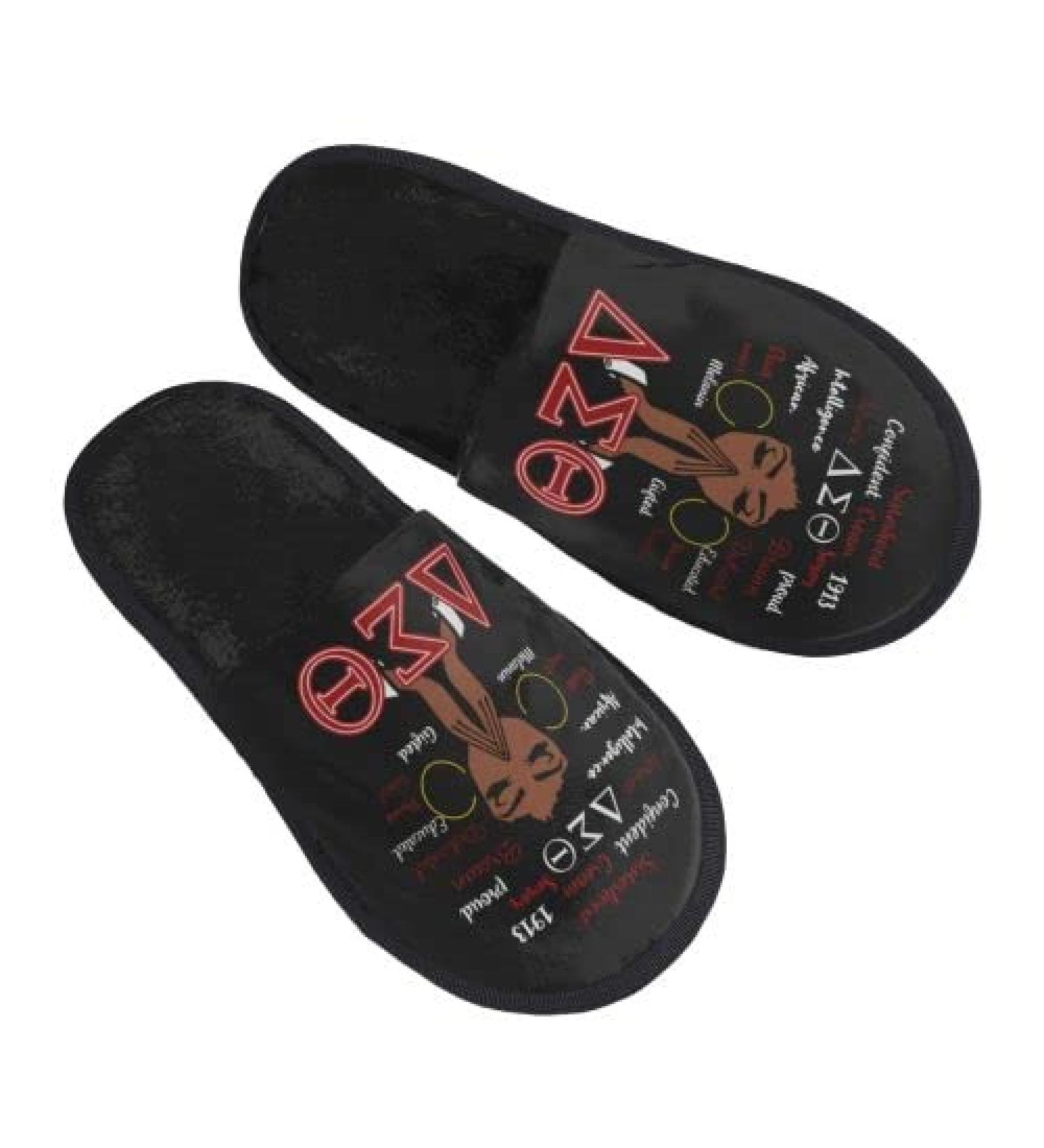 Society Gifts Non-Slip Washable Slippers - Medium Black for Hotel, Travel, Bride, Men and Women - Buy Online on GoSupps.com