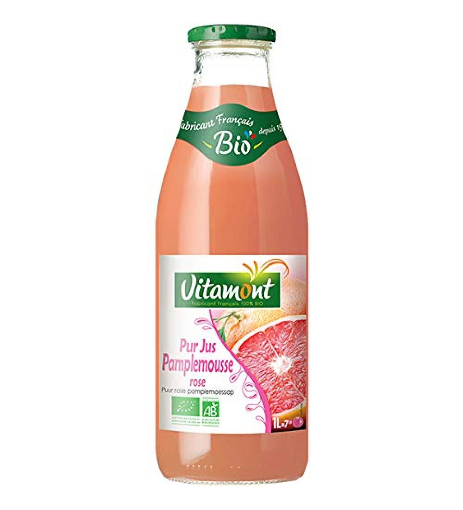 Vitamont - Pure Organic Pink Grapefruit Juice 1L - Unit - Buy Online on GoSupps.com