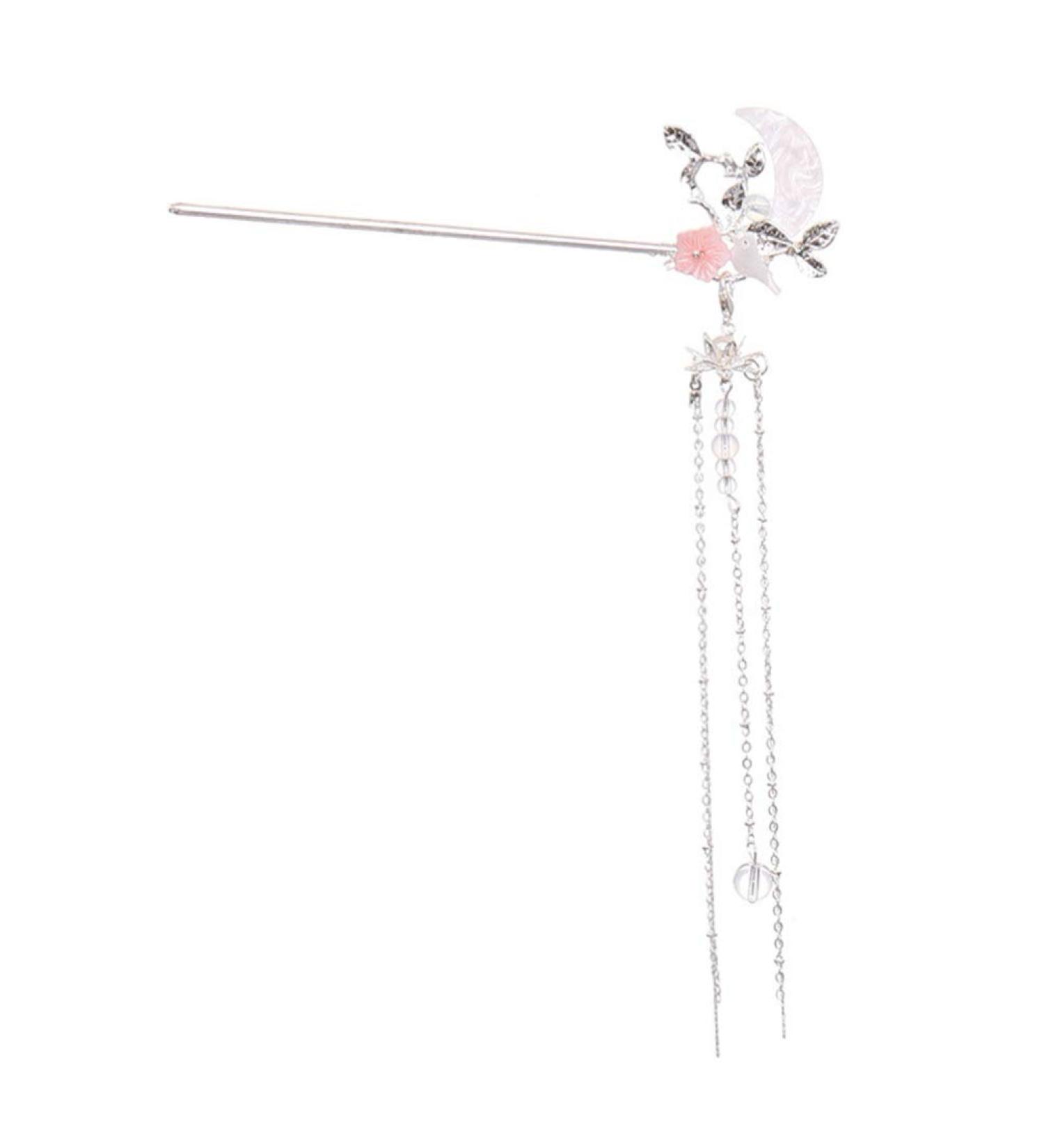 Lurrose Moon Pearl Hairpin - Japanese Hairstick & Retro Hair Jewelry Gift for Women & Girls - Buy Online on GoSupps.com