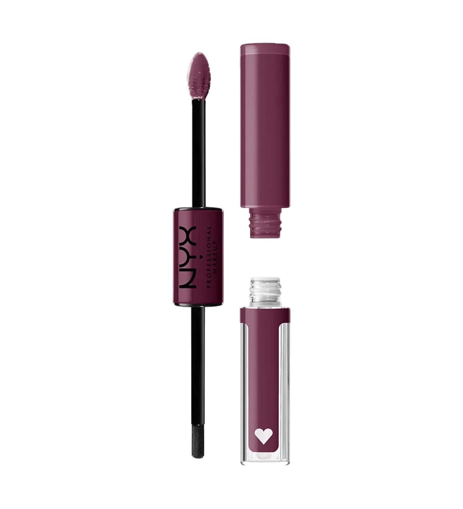 NYX Shine Loud Long-Lasting Liquid Lipstick & Gloss - Make It Work Cool-Toned Plum - Buy Online on GoSupps.com